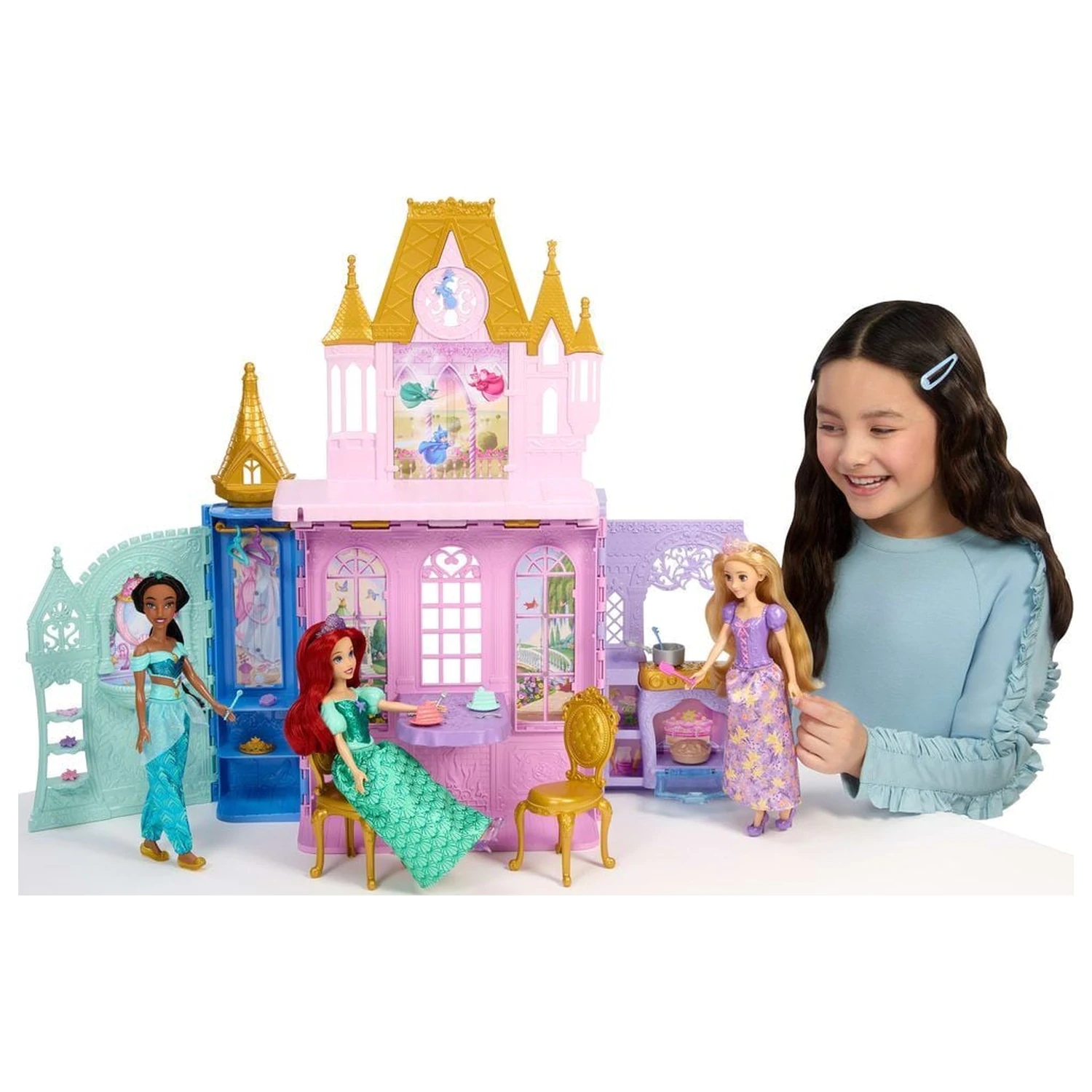 Disney Princess Rapunzel lutka i dvorac Close & Carry set za igru fotografija proizvoda