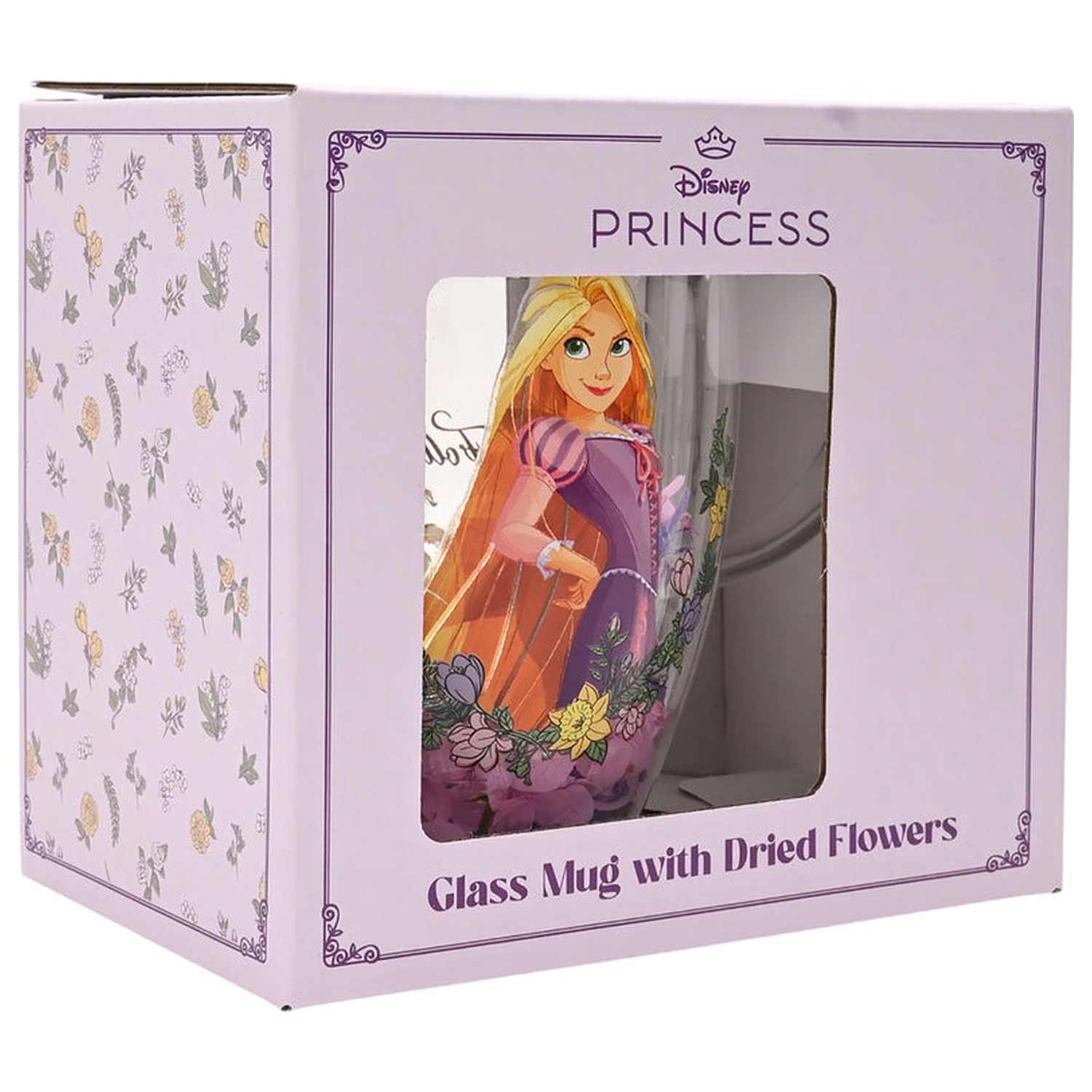 Disney Princess Rapunzel staklo s osušenim cvijećem 300 ml fotografija proizvoda