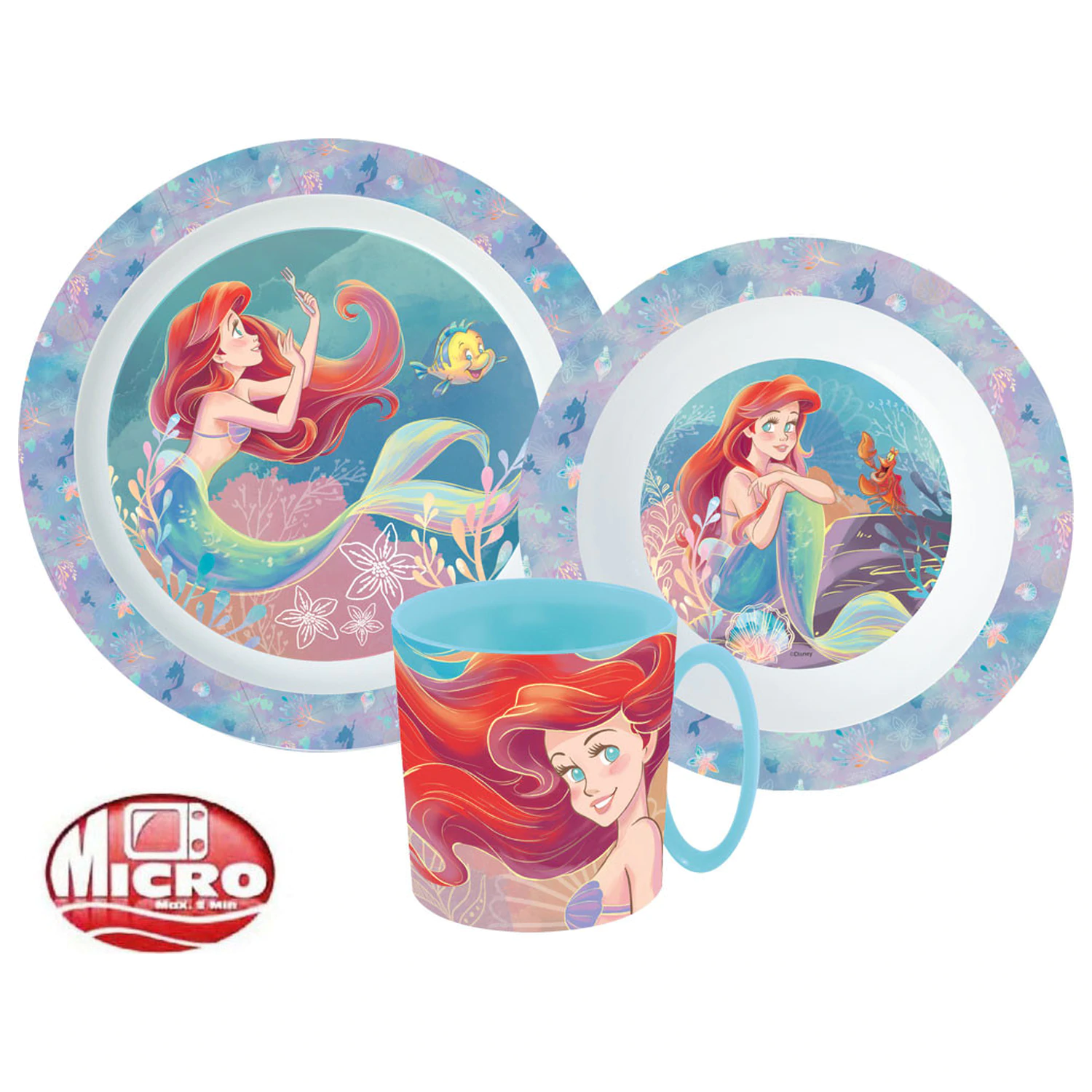 Disney Princess Ariel Set posuđa, mikro plastični set sa šalicom fotografija proizvoda