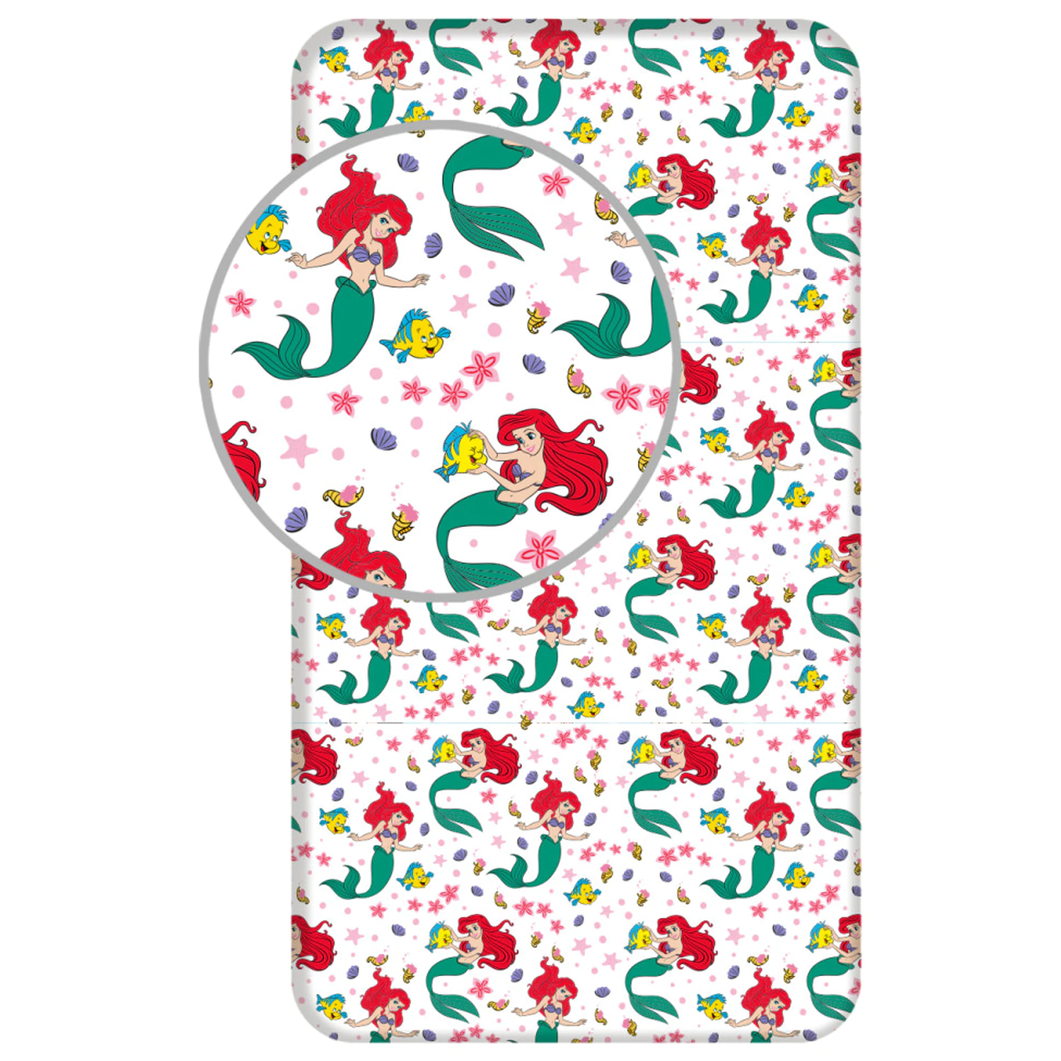 Disney Princess Ariel Plahta s gumicom 90x200 cm fotografija proizvoda