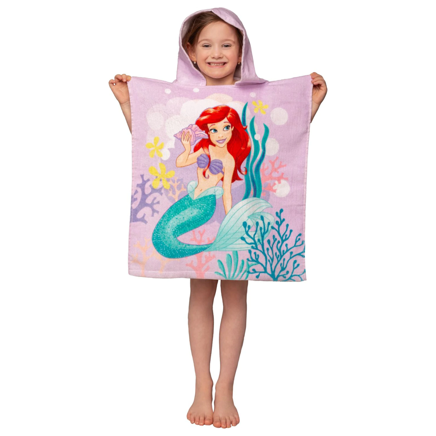 Disney Princess Ariel ružičasti ručnik pončo fotografija proizvoda