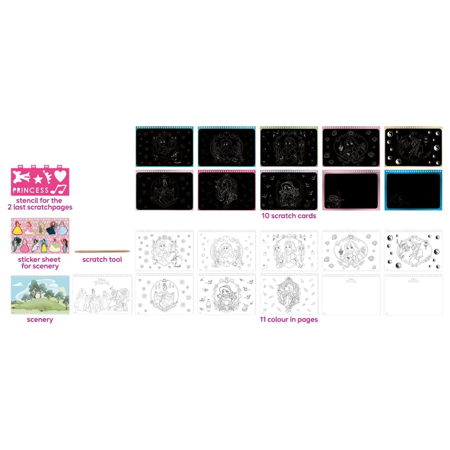 Disney Princess Beauty Scratch Art Kit i Set za aktivnosti fotografija proizvoda