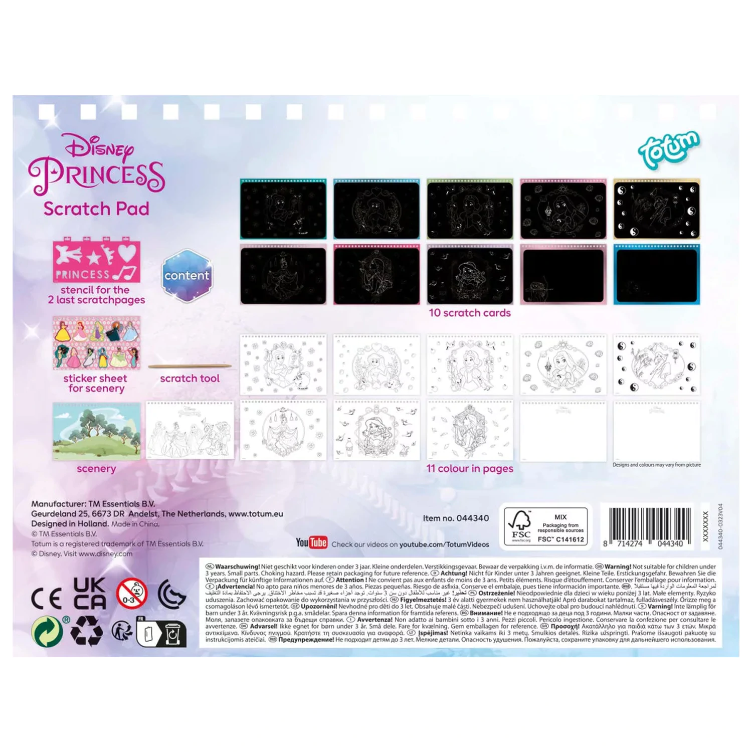 Disney Princess Beauty Scratch Art Kit i Set za aktivnosti fotografija proizvoda