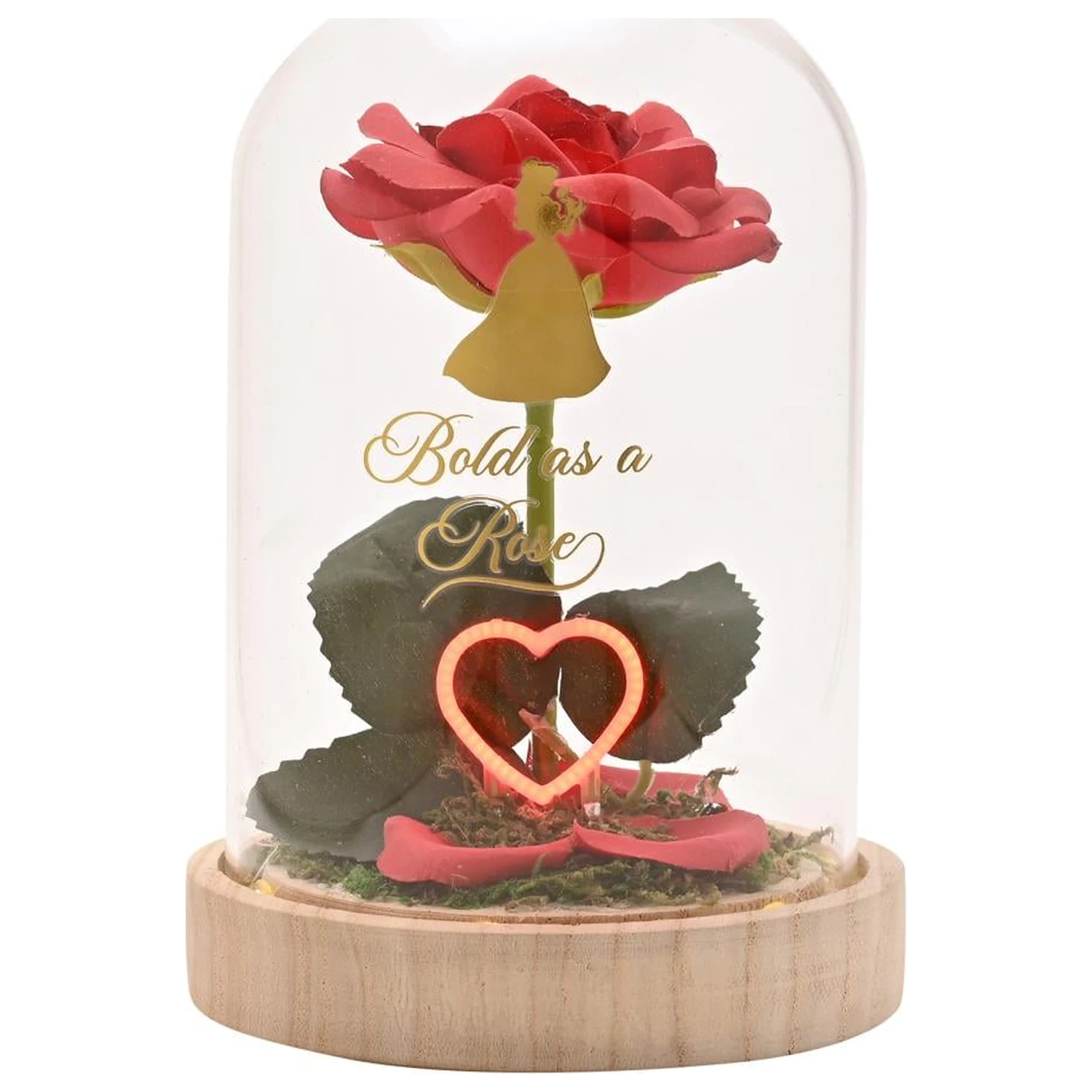 Disney Princess Belle cvjetna cloche lampa s neonskim svjetlom fotografija proizvoda