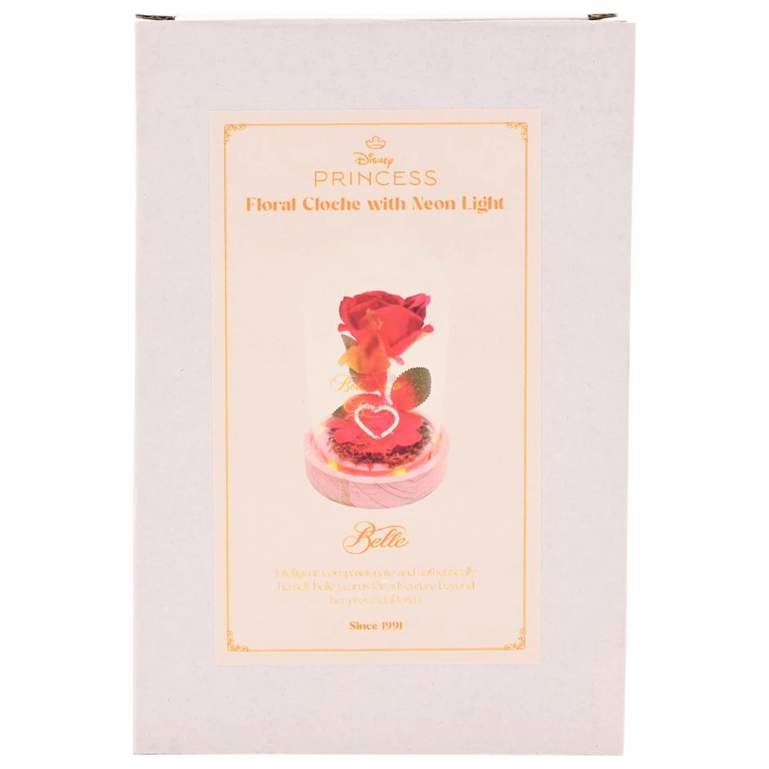 Disney Princess Belle cvjetna cloche lampa s neonskim svjetlom fotografija proizvoda