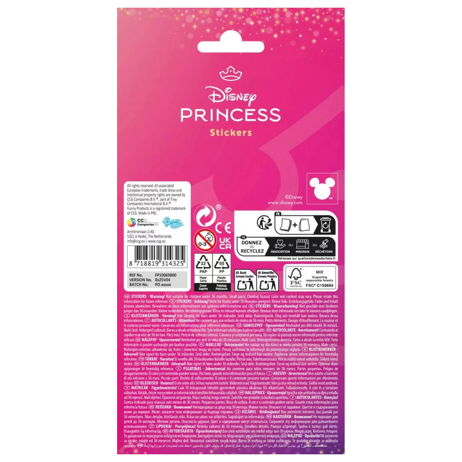 Disney Princess Cuties Naljepnica fotografija proizvoda