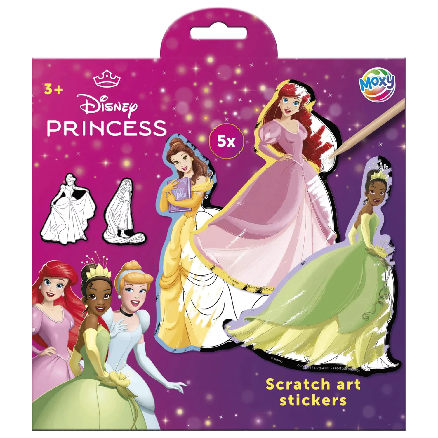 Disney Princess Fairytale naljepnice za grebanje 5 kom fotografija proizvoda
