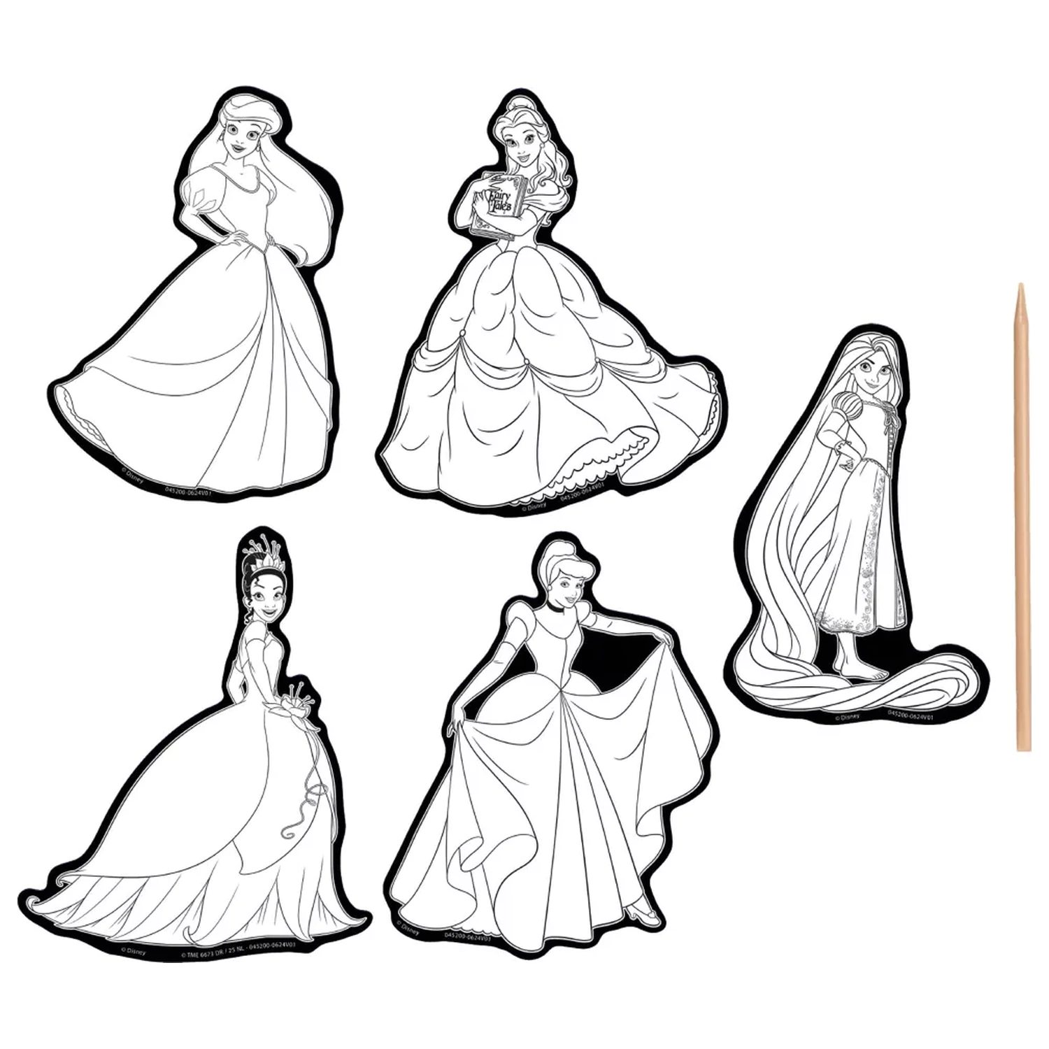 Disney Princess Fairytale naljepnice za grebanje 5 kom fotografija proizvoda