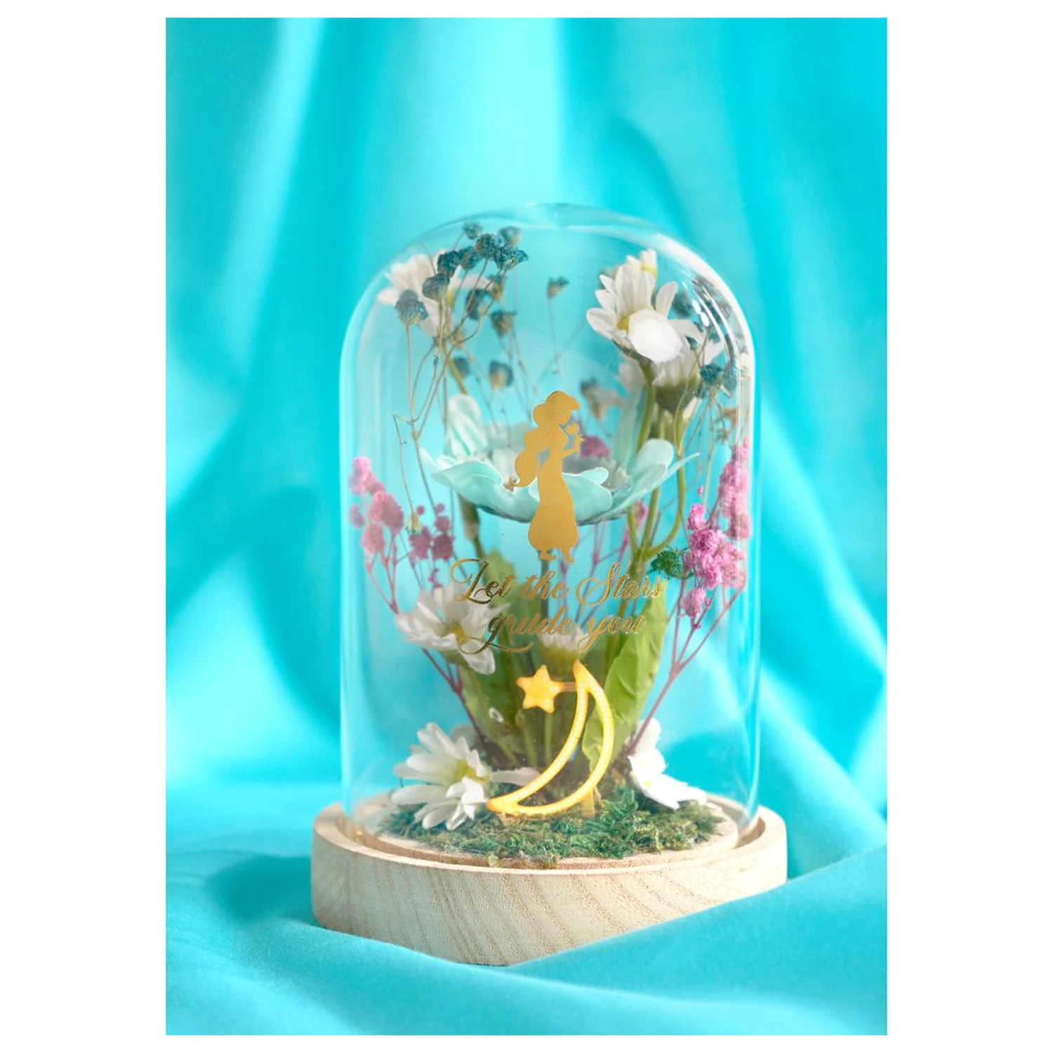 Disney Princess Jasmine Cvjetno Cloche s neonskim svjetlom fotografija proizvoda