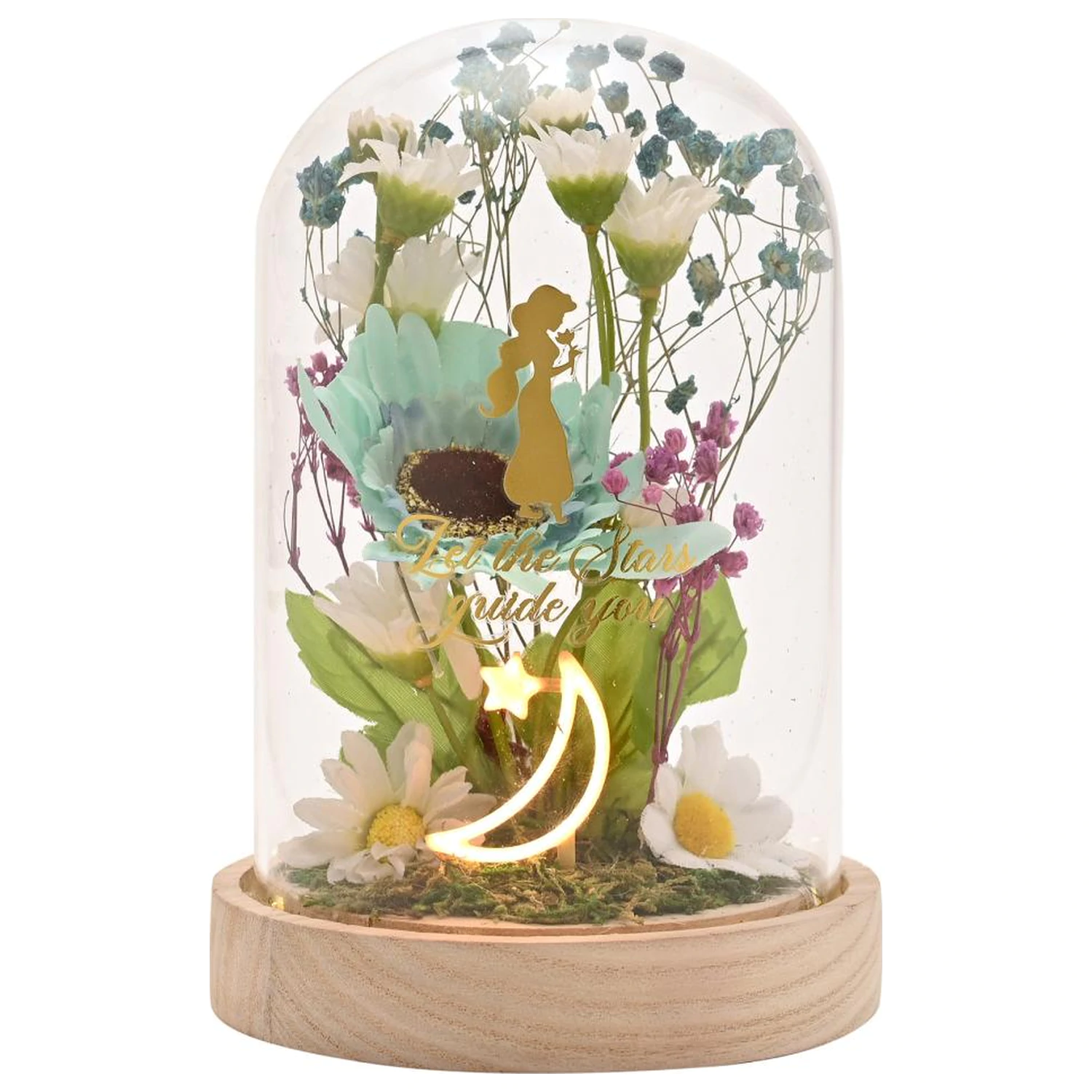 Disney Princess Jasmine Cvjetno Cloche s neonskim svjetlom fotografija proizvoda