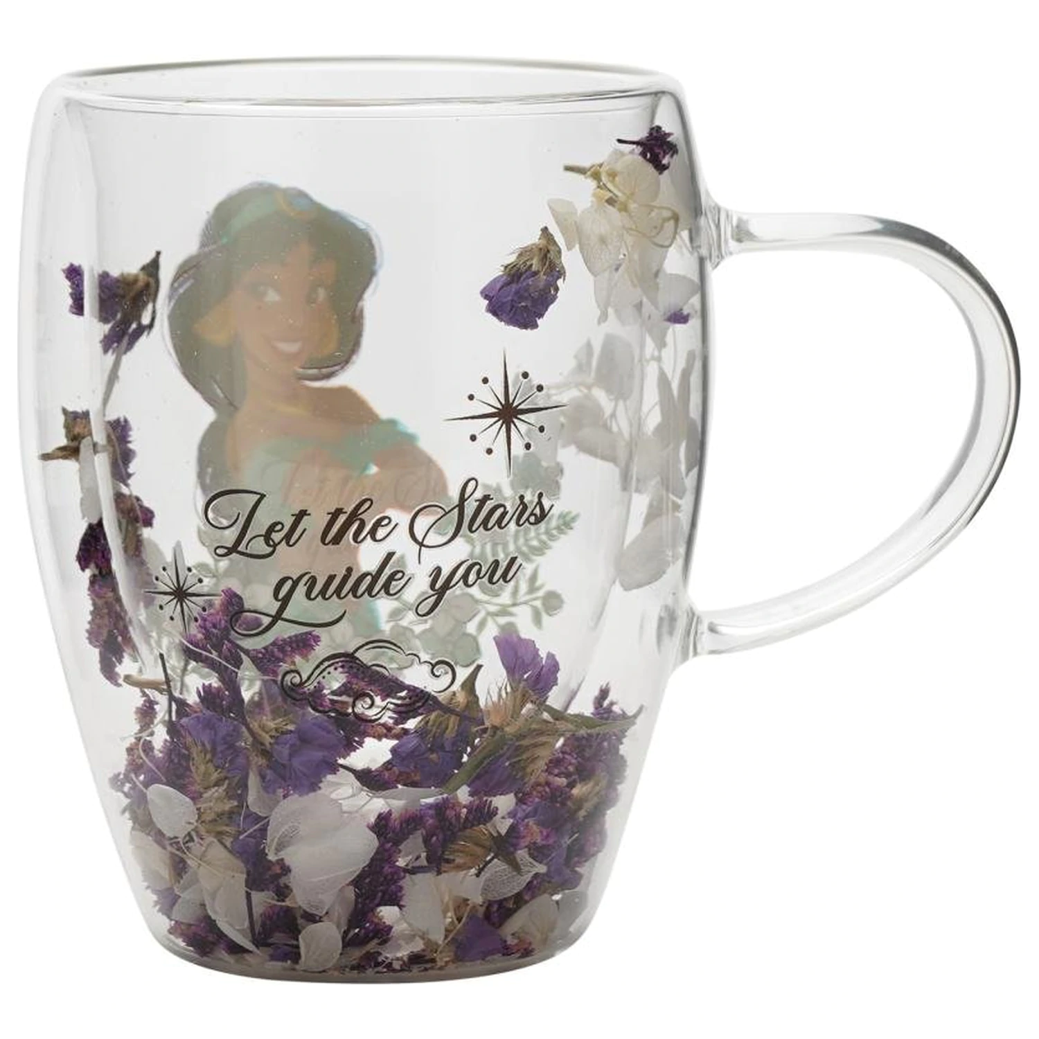 Disney Princess Jasmine staklena čaša sa suhim cvijećem 300 ml fotografija proizvoda