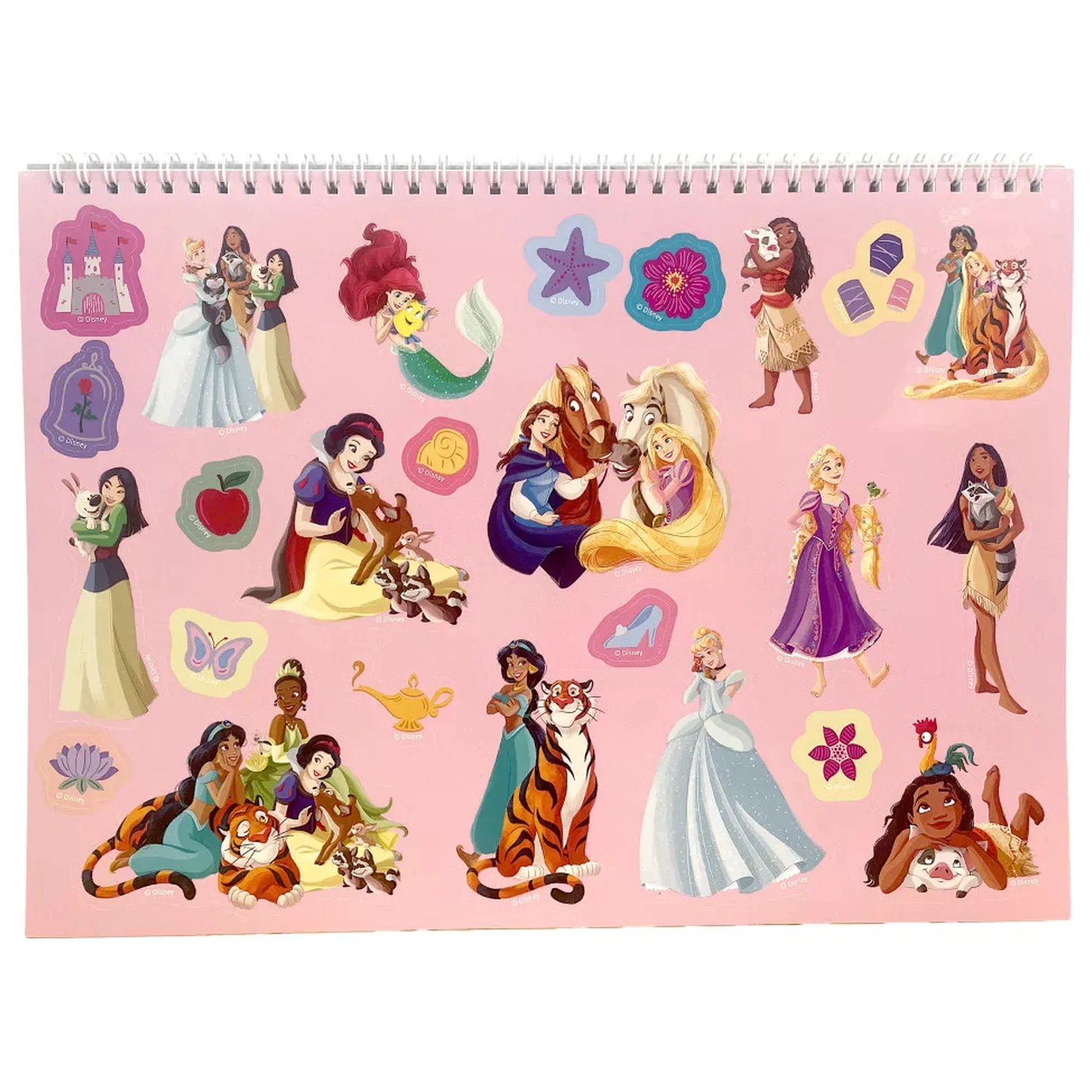 Disney Princesses Life A/4 spiralni blok za crtanje 40 listova s naljepnicama fotografija proizvoda