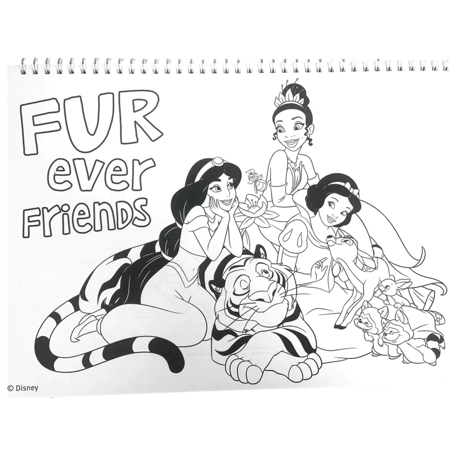 Disney Princesses Life A/4 spiralni blok za crtanje 40 listova s naljepnicama fotografija proizvoda