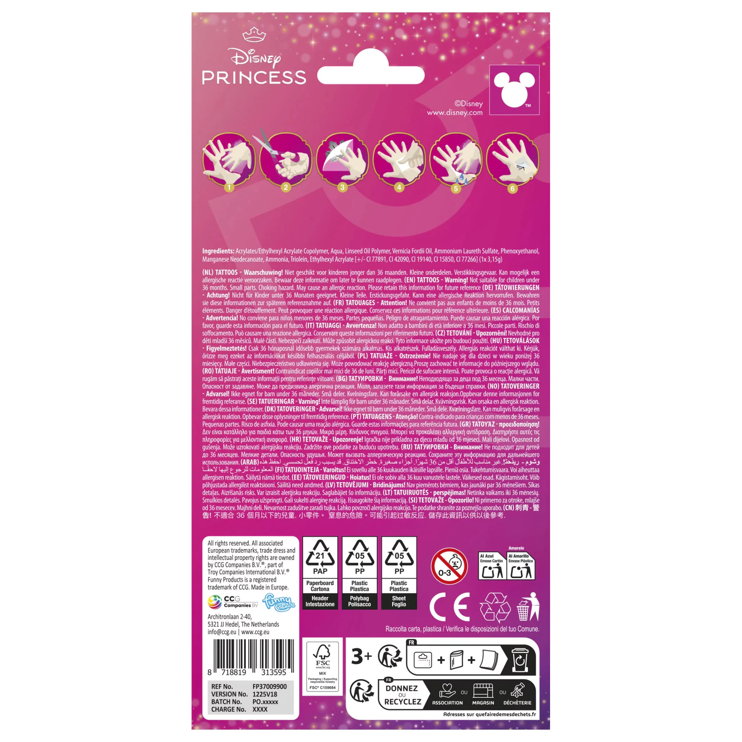 Disney Princesses Magic Tattoos set od 12 komada fotografija proizvoda