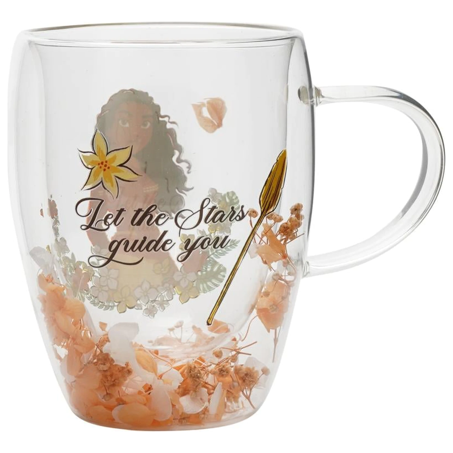 Disney Princess Moana staklena čaša sa suhim cvijećem 300 ml fotografija proizvoda