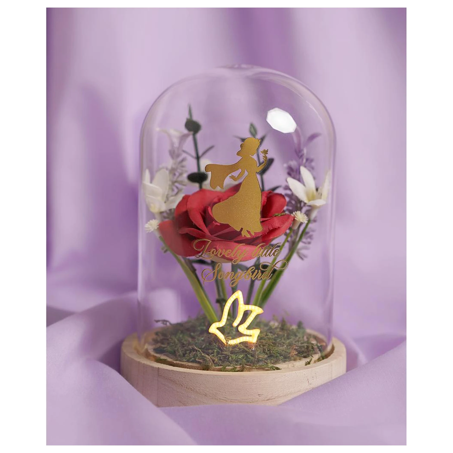 Disney Princess Snow White cvjetni cloche s neonskim svjetlom fotografija proizvoda