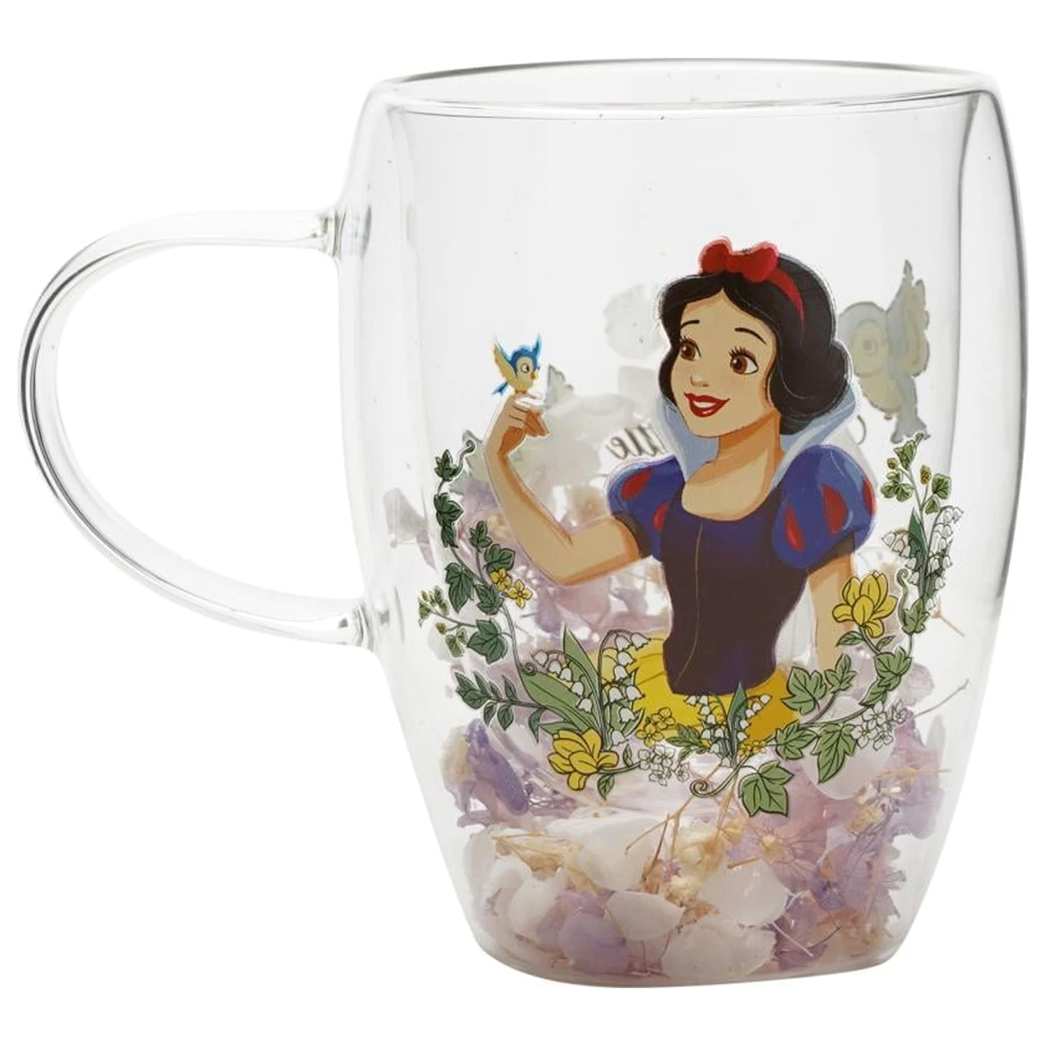 DISNEY PRINCESS Snow White staklena čaša s osušenim cvijećem 300 ml fotografija proizvoda