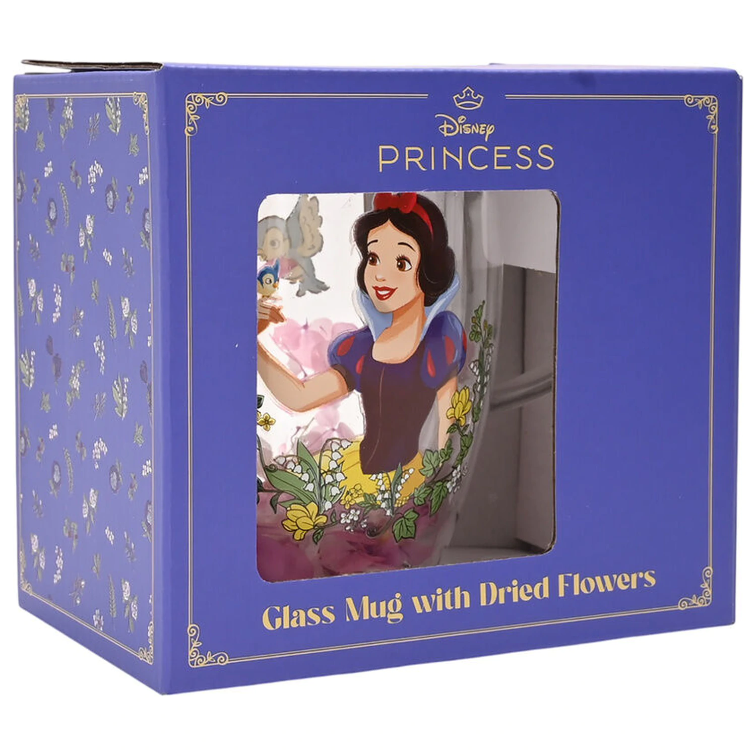 DISNEY PRINCESS Snow White staklena čaša s osušenim cvijećem 300 ml fotografija proizvoda