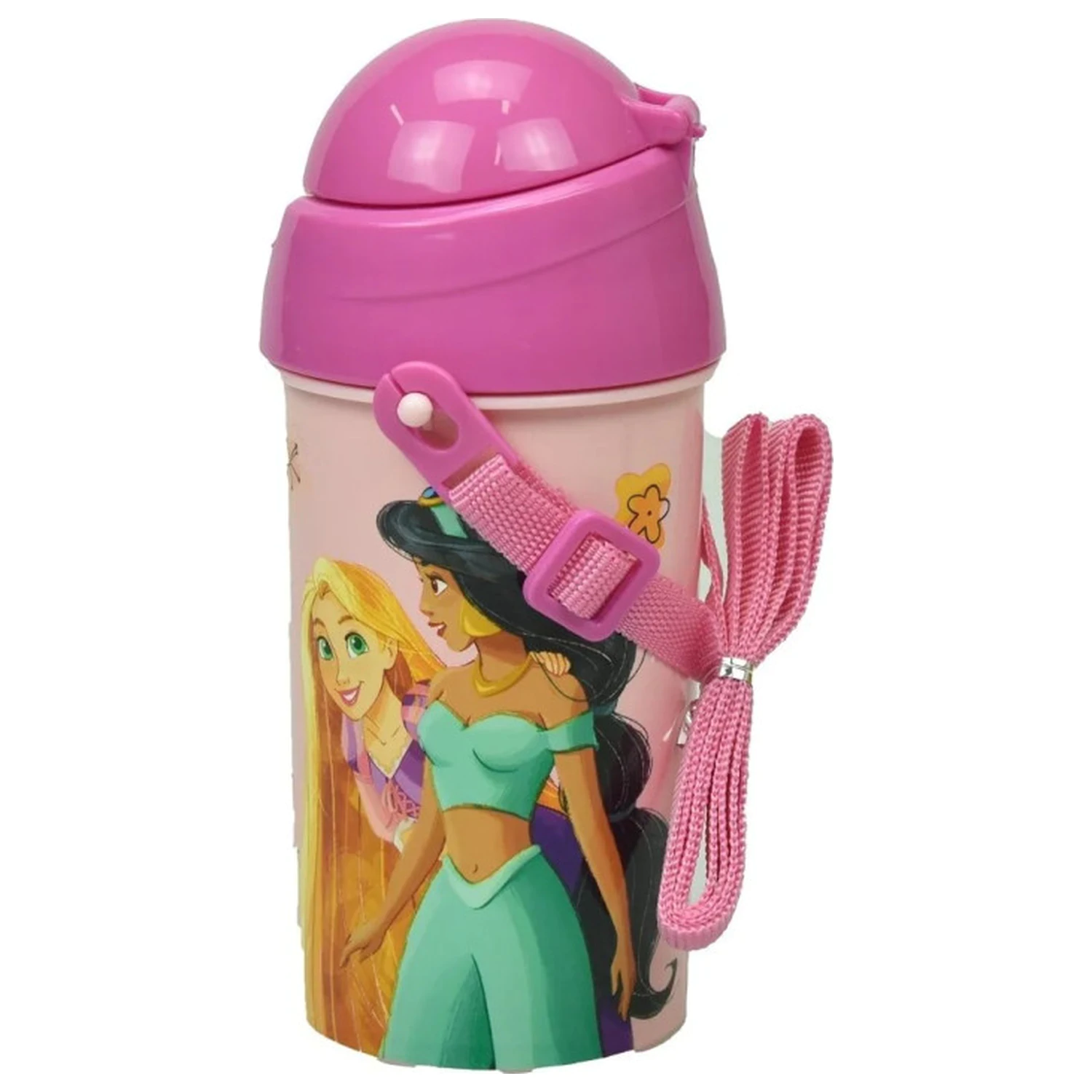 Disney Princesses Spring plastična boca za vodu sa slamkom i vješalicom 500 ml fotografija proizvoda