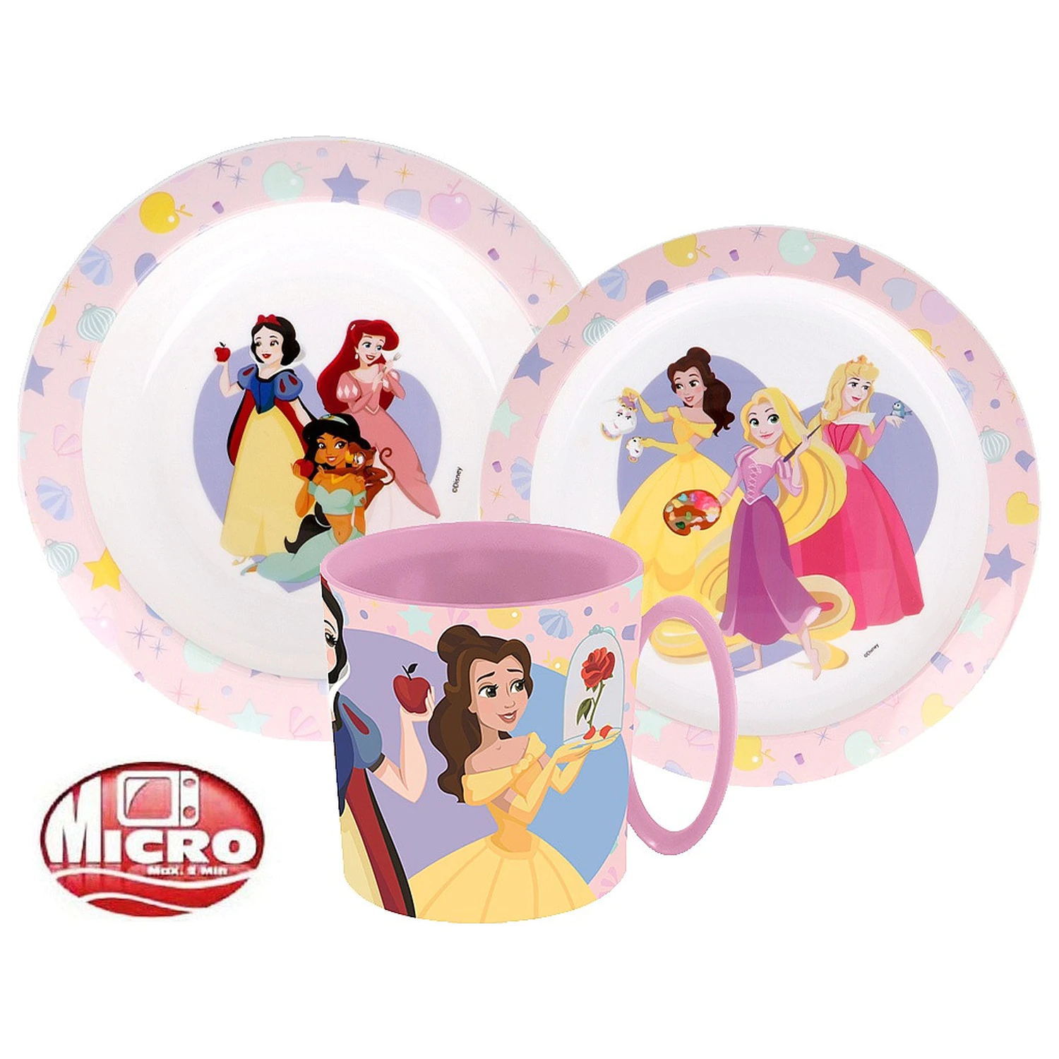 Disney Princess True Set za večeru, mikro plastični set s šalicom fotografija proizvoda