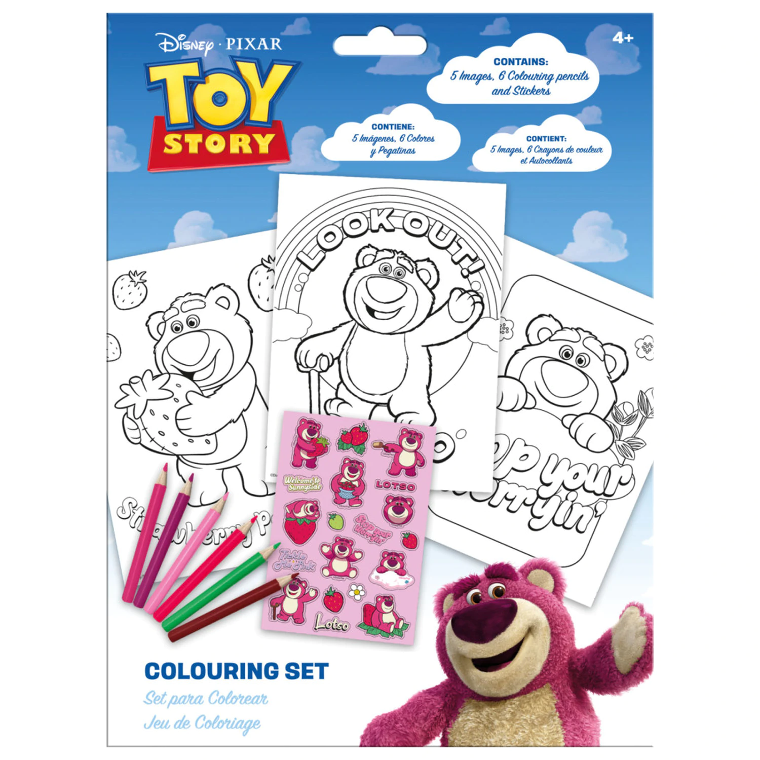 Disney Toy Story Lotso Strawberry set za bojanje sa naljepnicama fotografija proizvoda