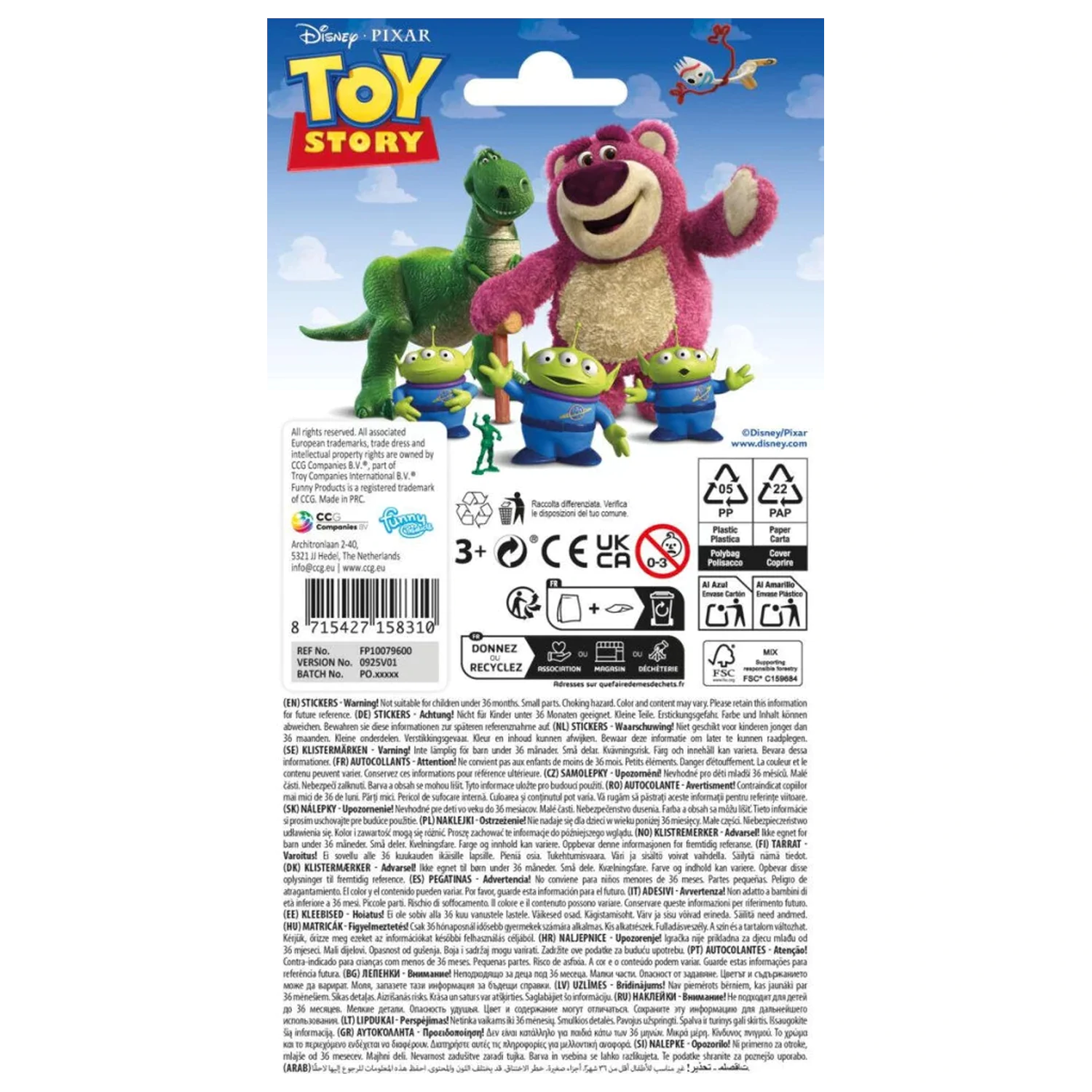 Disney Toy Story Playful Pals naljepnica fotografija proizvoda