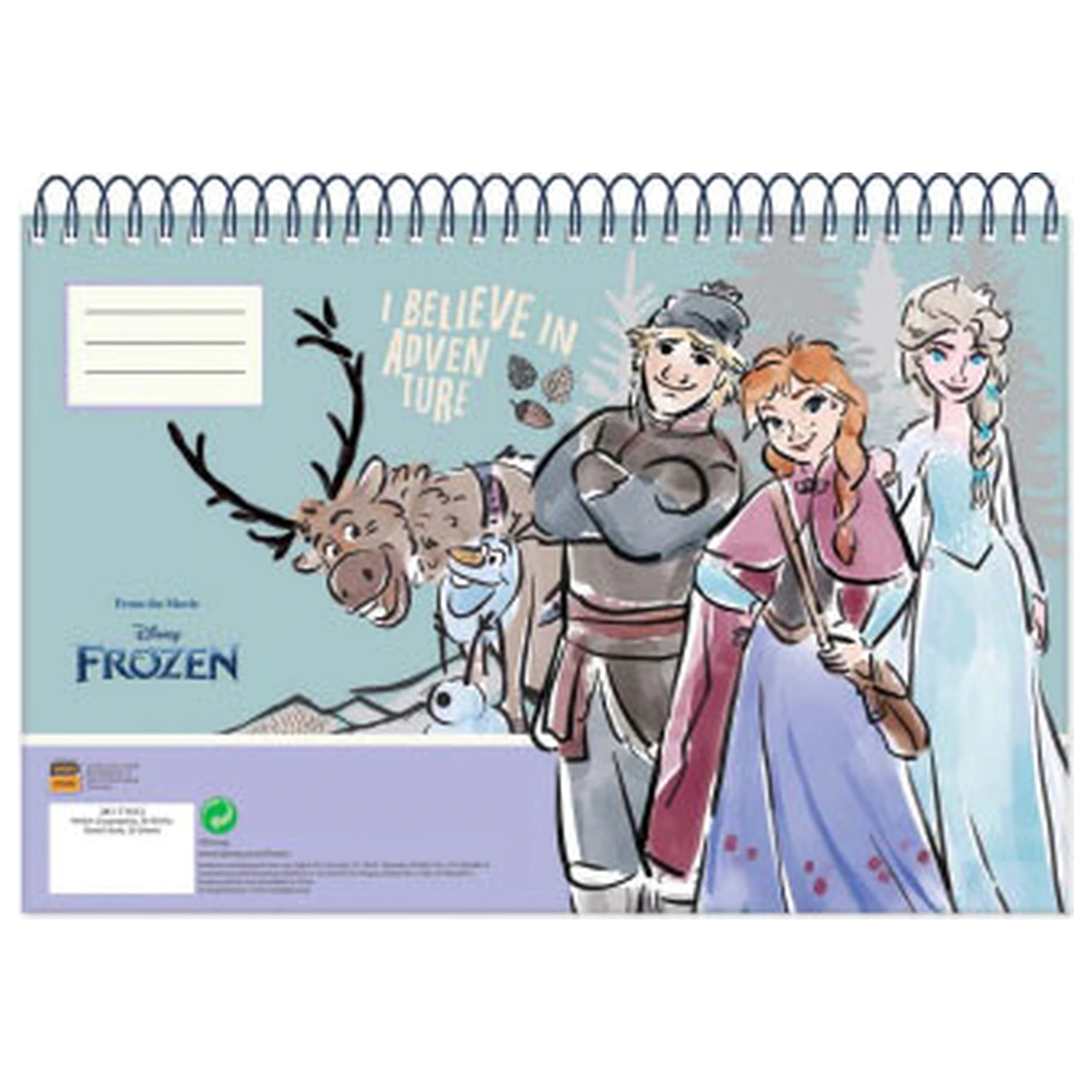 Disney Frozen Adventure A/4 spiralni blok za crtanje s 30 listova fotografija proizvoda