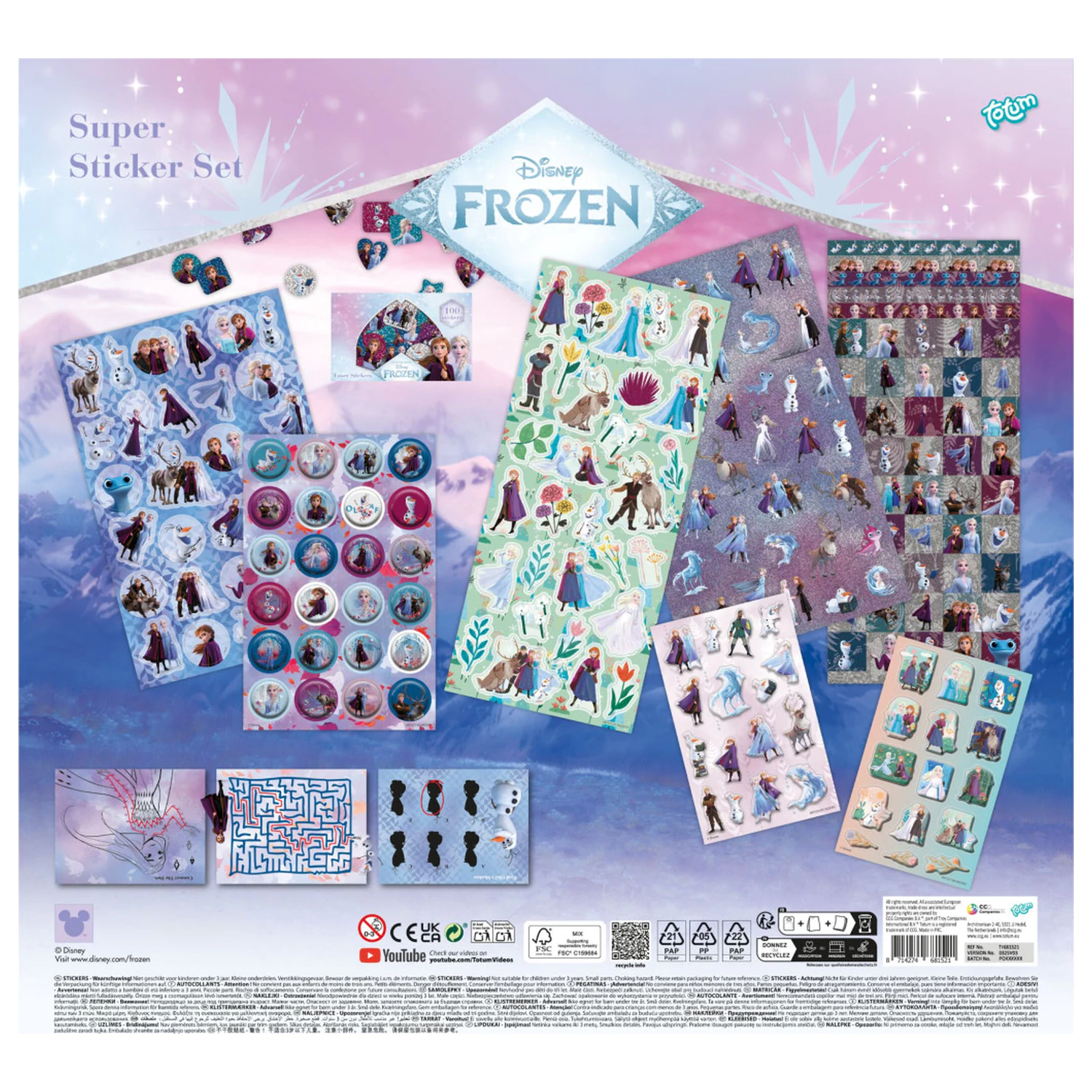 Disney Frozen Adventure Super Set Naljepnica s Igrom fotografija proizvoda