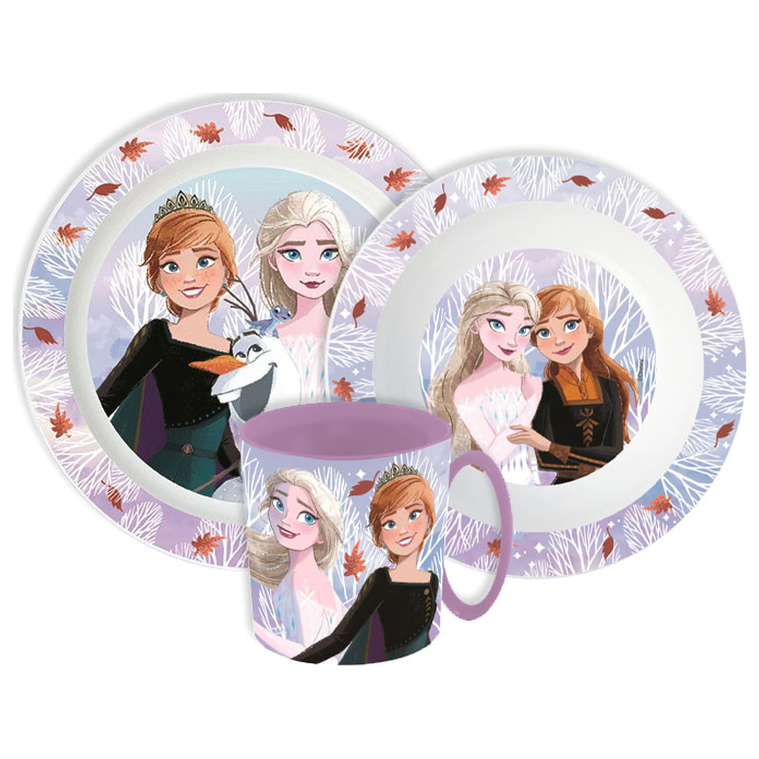 Disney Frozen Autumn Leaves set posuđa, mikro plastični set sa šalicom fotografija proizvoda