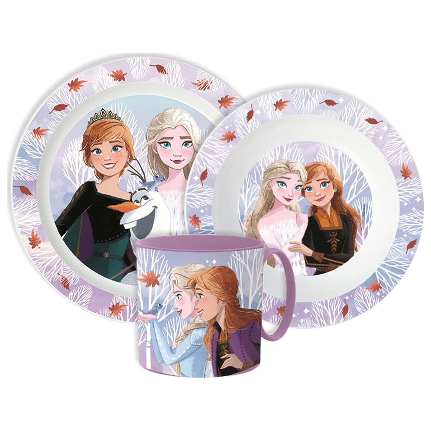 Disney Frozen Autumn Leaves set posuđa, mikro plastični set sa šalicom fotografija proizvoda