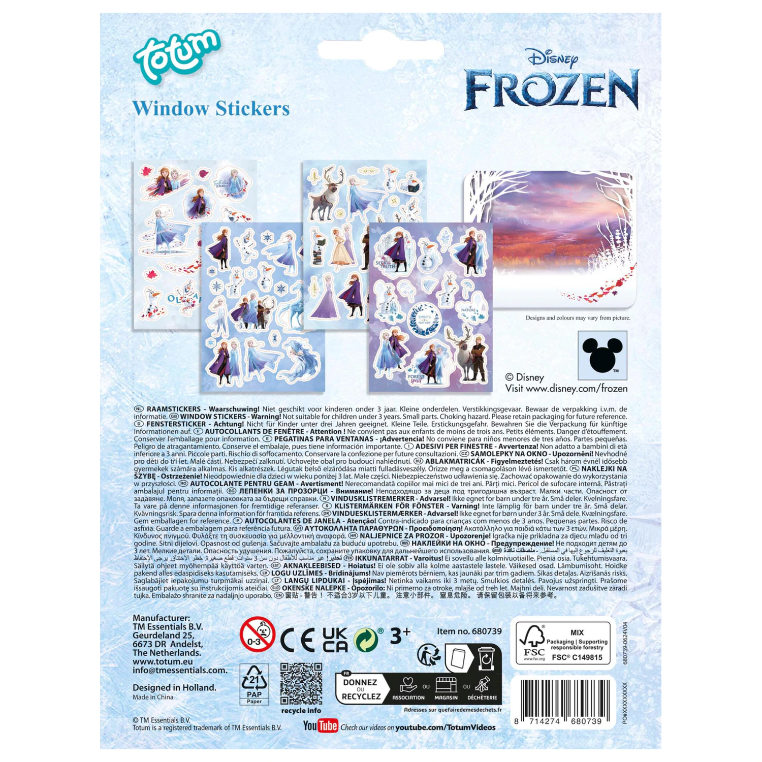 Disney Frozen Destiny naljepnice za prozor set fotografija proizvoda