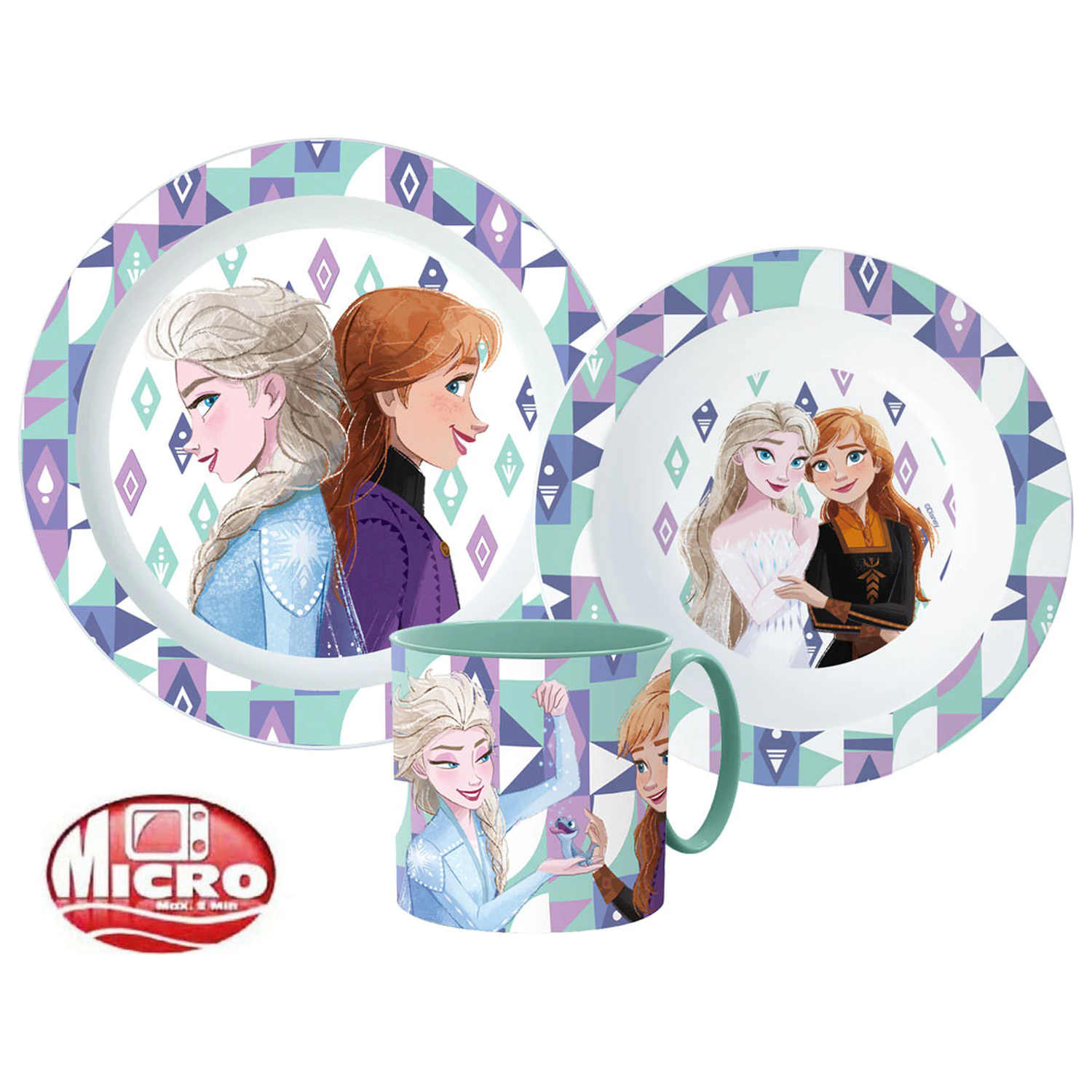 Disney Frozen Ice Magic set posuđa za jelo, mikroplastični set sa šalicom fotografija proizvoda