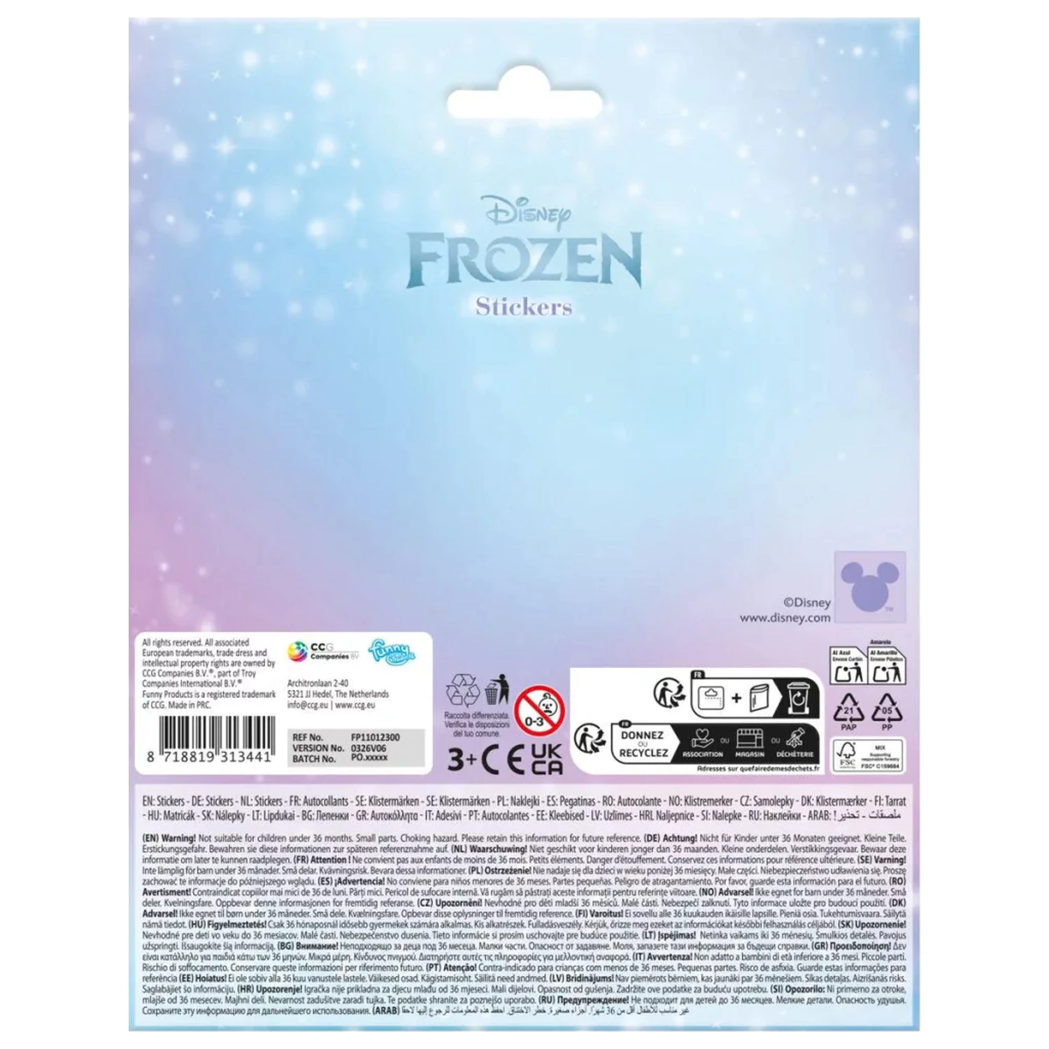 Disney Frozen naljepnica ledena fotografija proizvoda