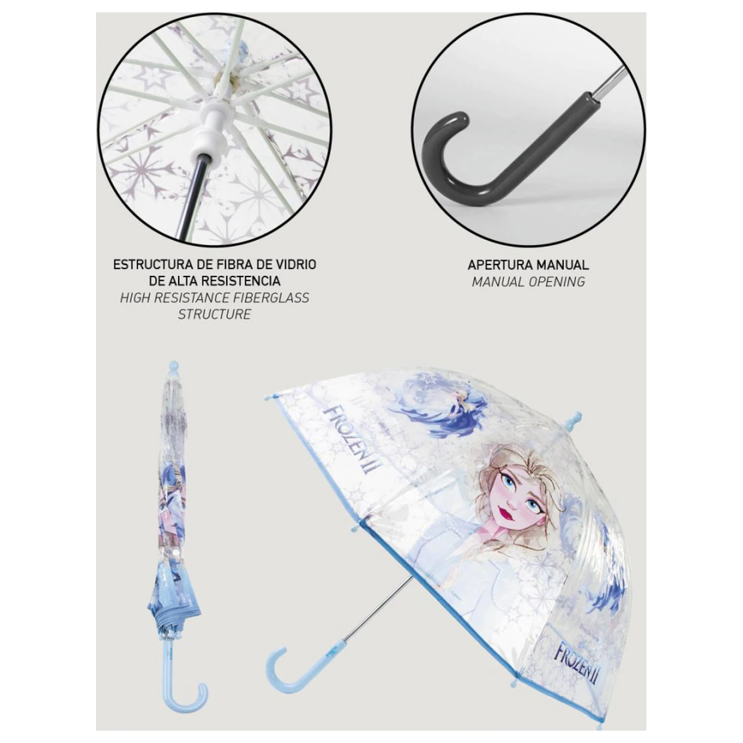 Disney Frozen Ice Queen Kids' prozirni kišobran Ø71 cm fotografija proizvoda