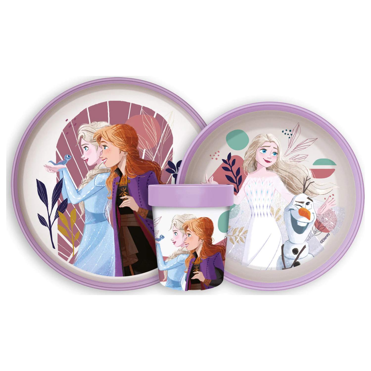 Disney Frozen Journey neklizajući set posuđa za večeru, set od mikro plastike fotografija proizvoda