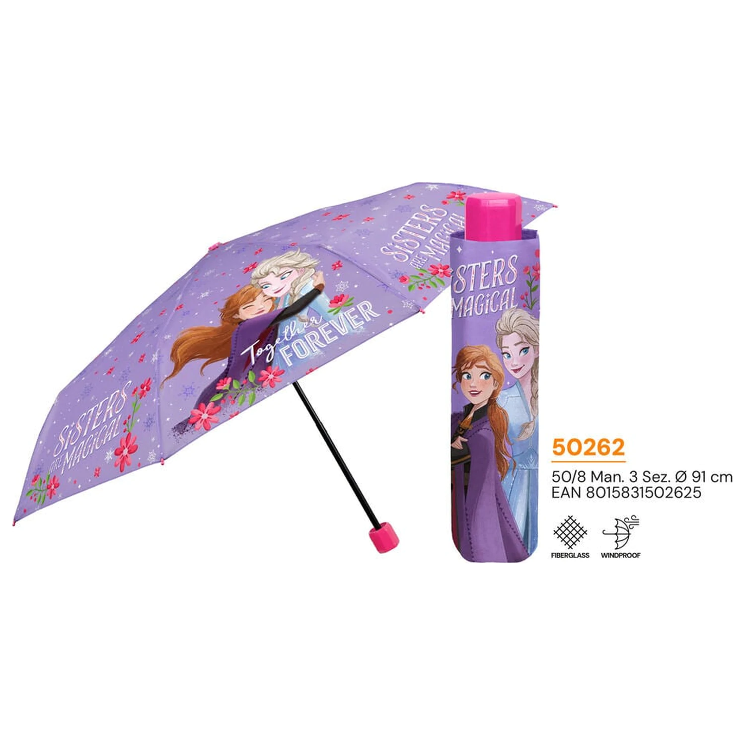 Disney Frozen ručni kišobran na sklapanje 50 cm fotografija proizvoda
