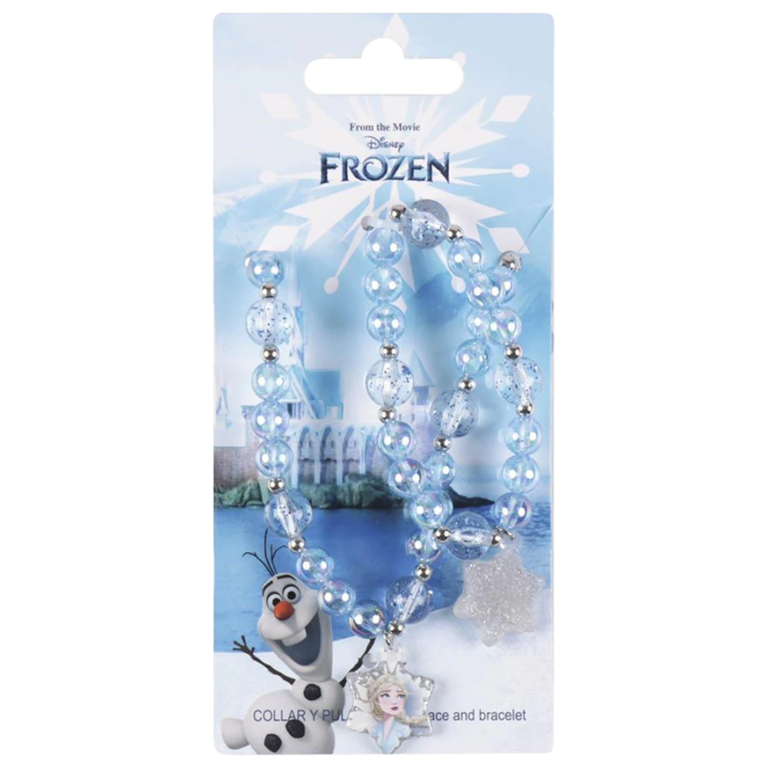 Disney Frozen pahuljica ogrlica od perli i set narukvica fotografija proizvoda