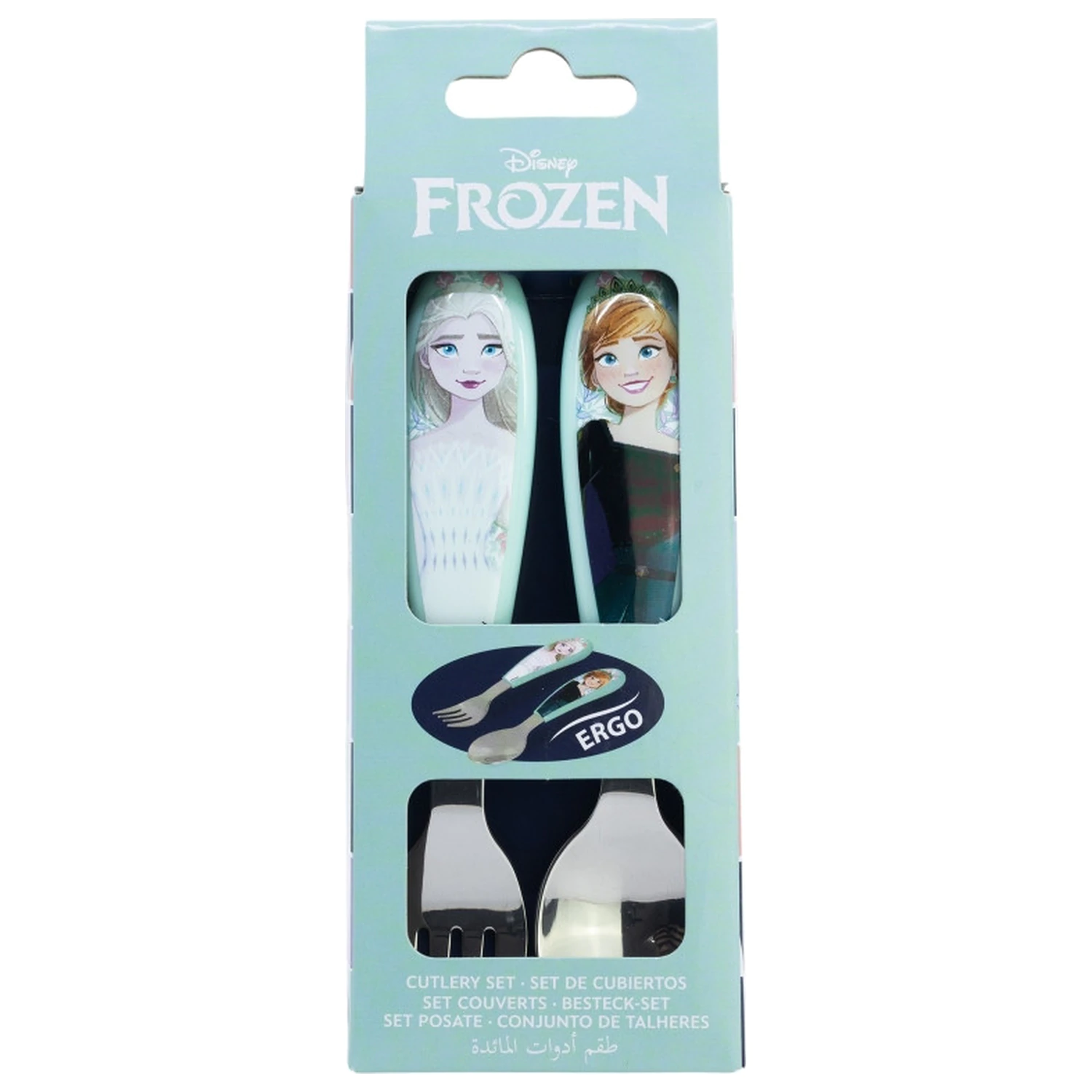 Disney Frozen Snowy Tale Metal Ergo Pribor za jelo Set - 2 komada fotografija proizvoda