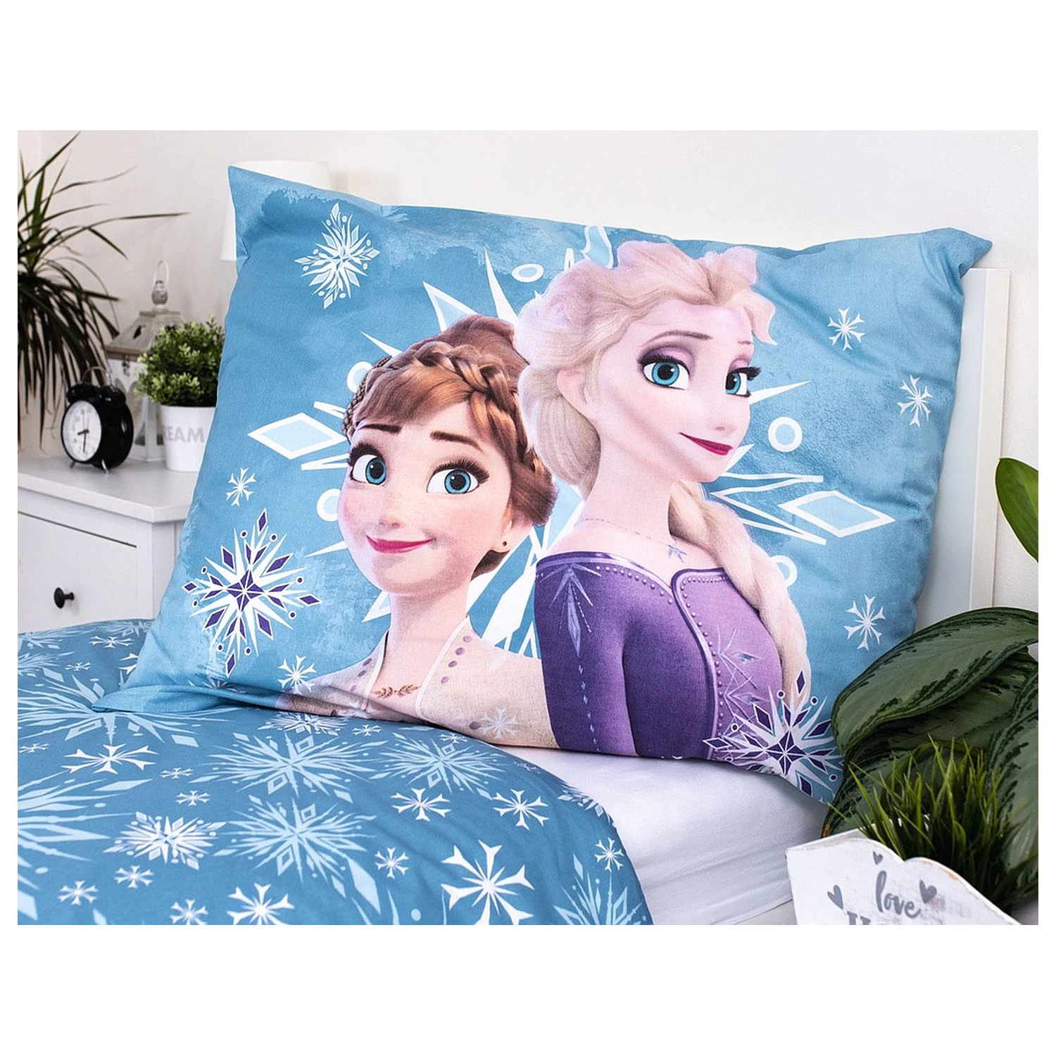 Disney Frozen White Snowflake Dječja navlaka za poplun fotografija proizvoda