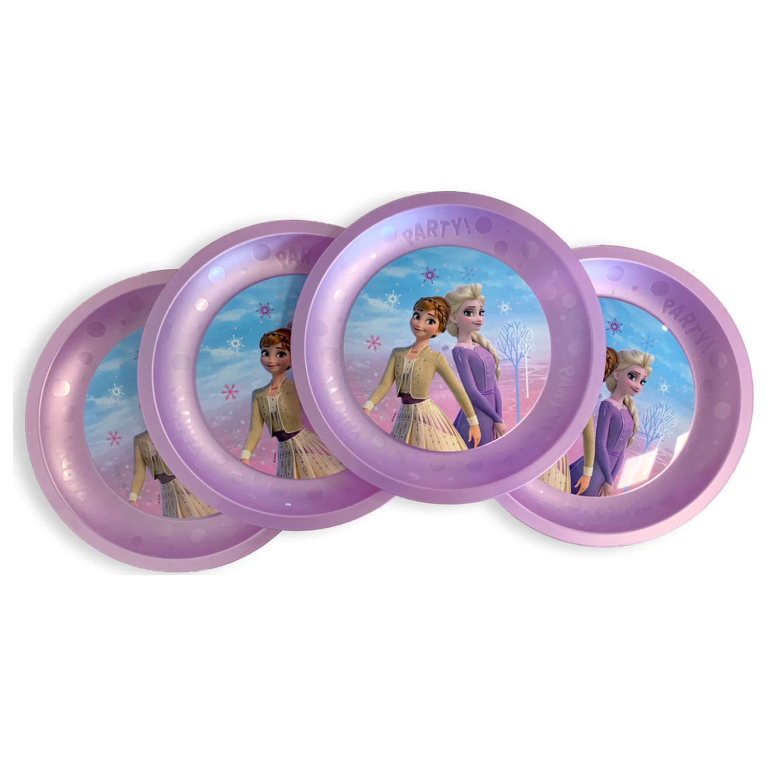 Disney Frozen Wind mikro premium plastični ravni tanjur set od 4 komada 21 cm fotografija proizvoda
