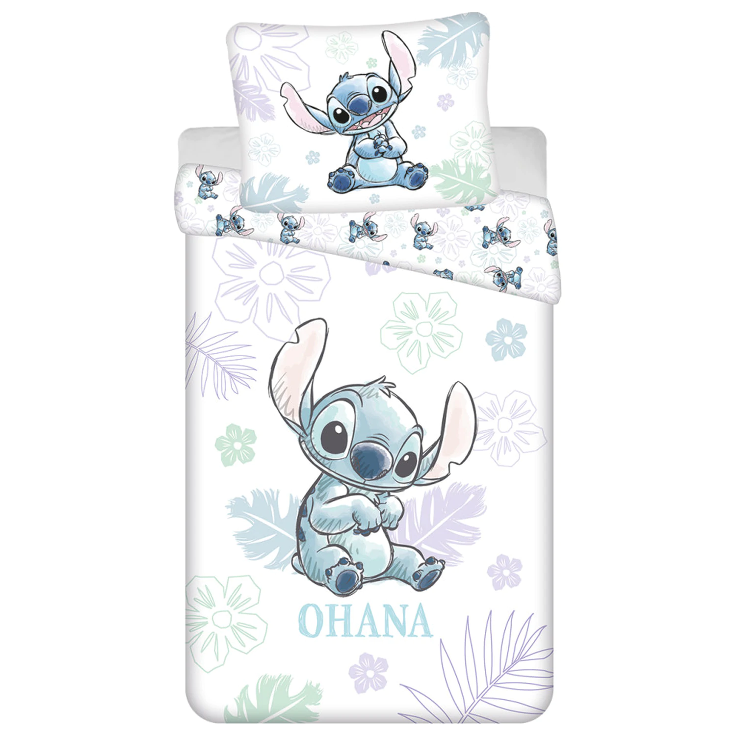 Disney Stitch Ohana bijela navlaka za poplun fotografija proizvoda