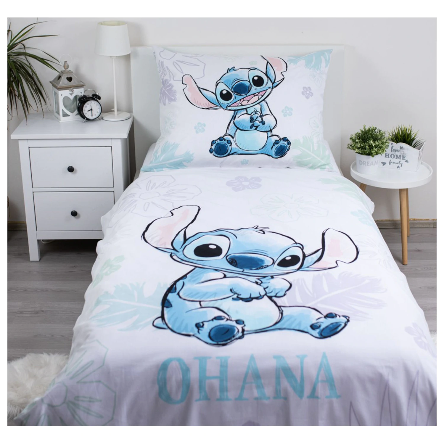 Disney Stitch Ohana bijela navlaka za poplun fotografija proizvoda