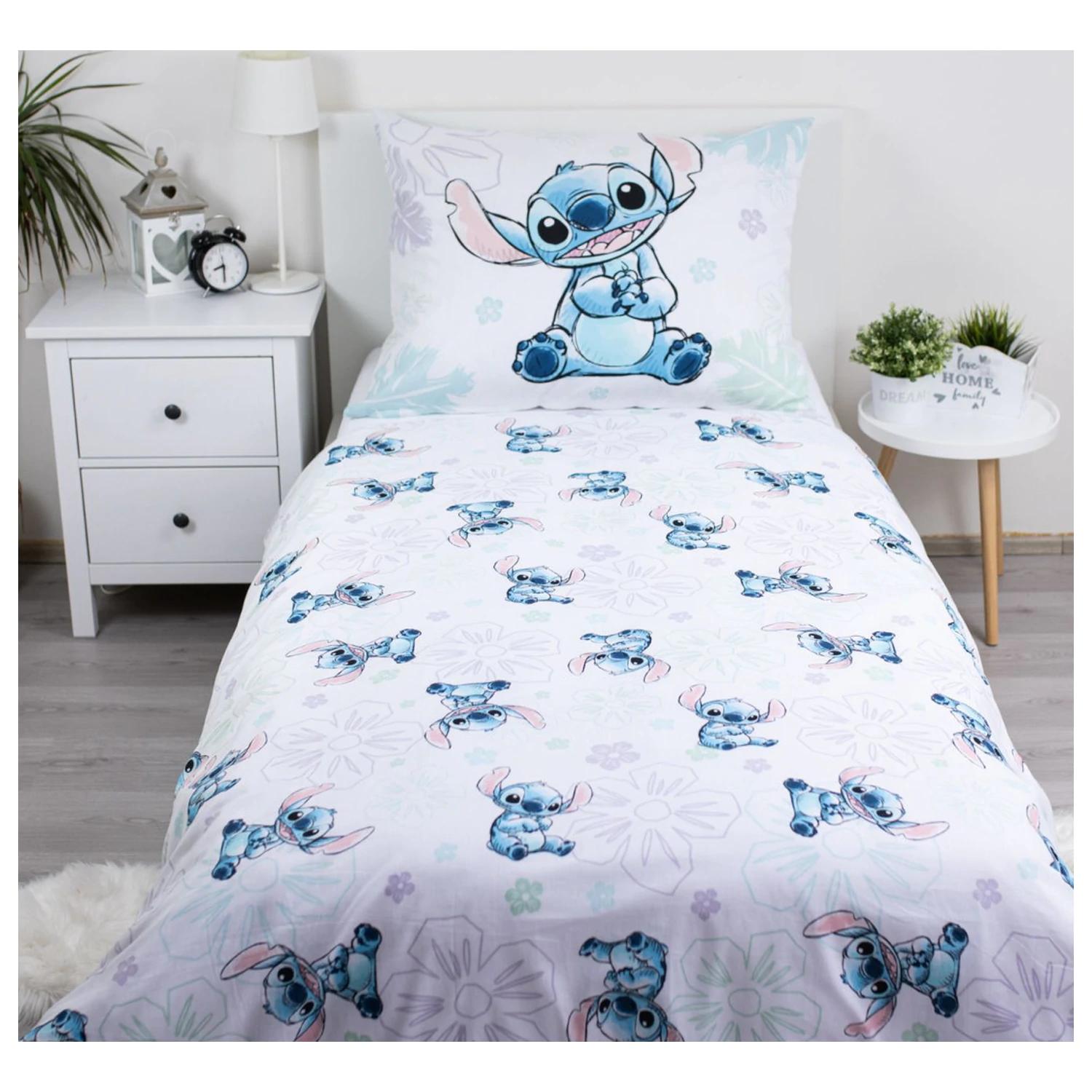 Disney Stitch Ohana bijela navlaka za poplun fotografija proizvoda