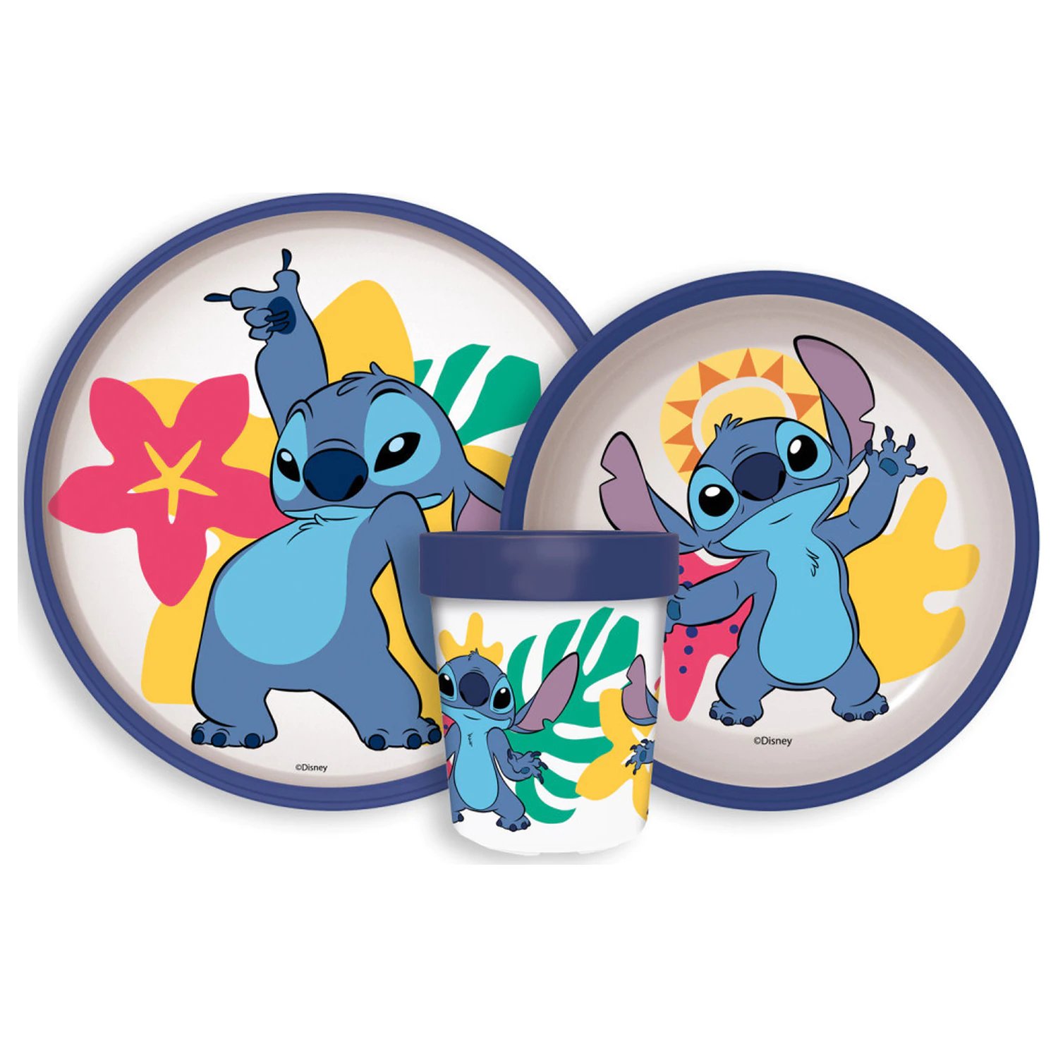Disney Lilo and Stitch Palms Neklizajući set posuđa za jelo, mikroplastični set fotografija proizvoda