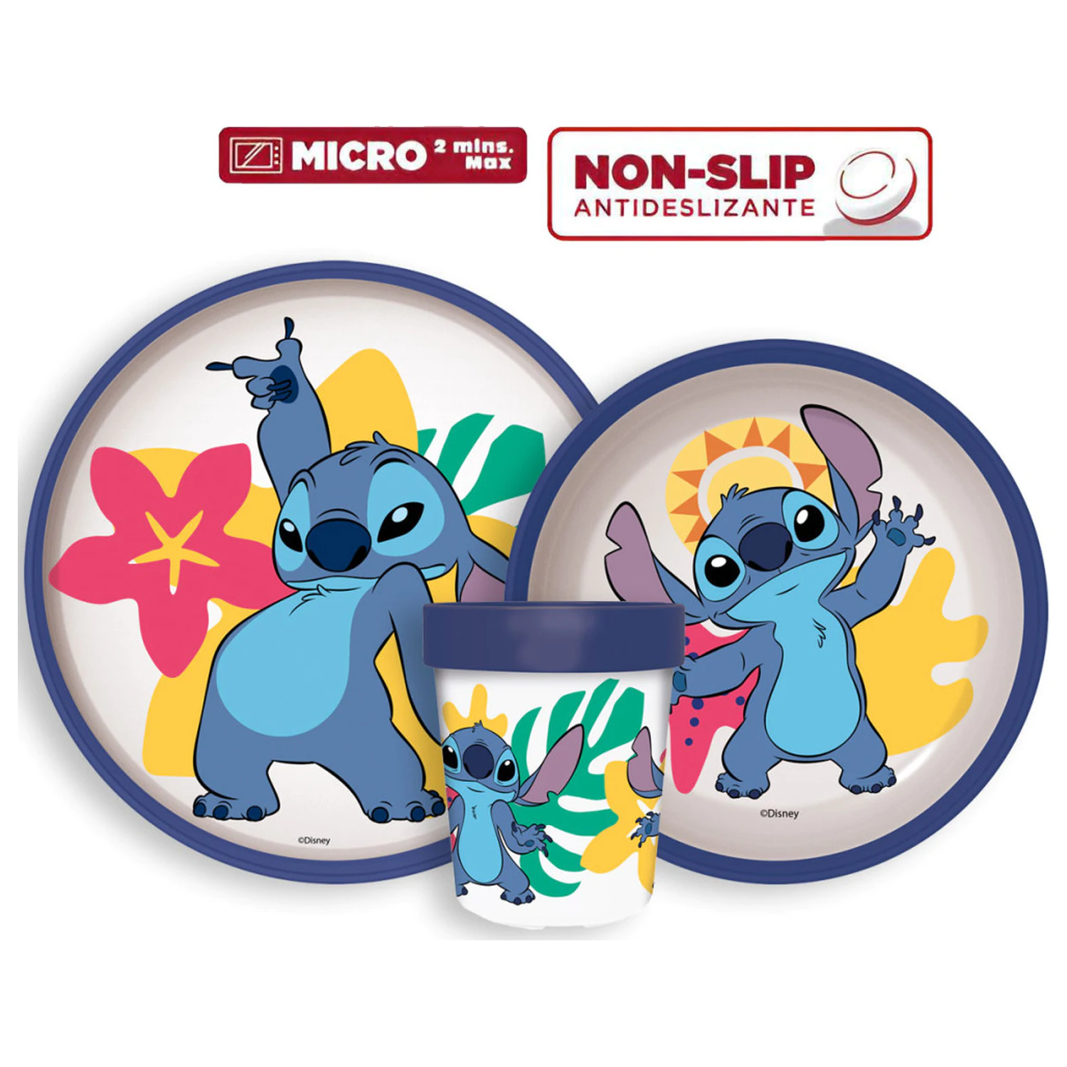 Disney Lilo & Stitch Palms Non-Slip Set za jelo, Micro Plastic Set fotografija proizvoda