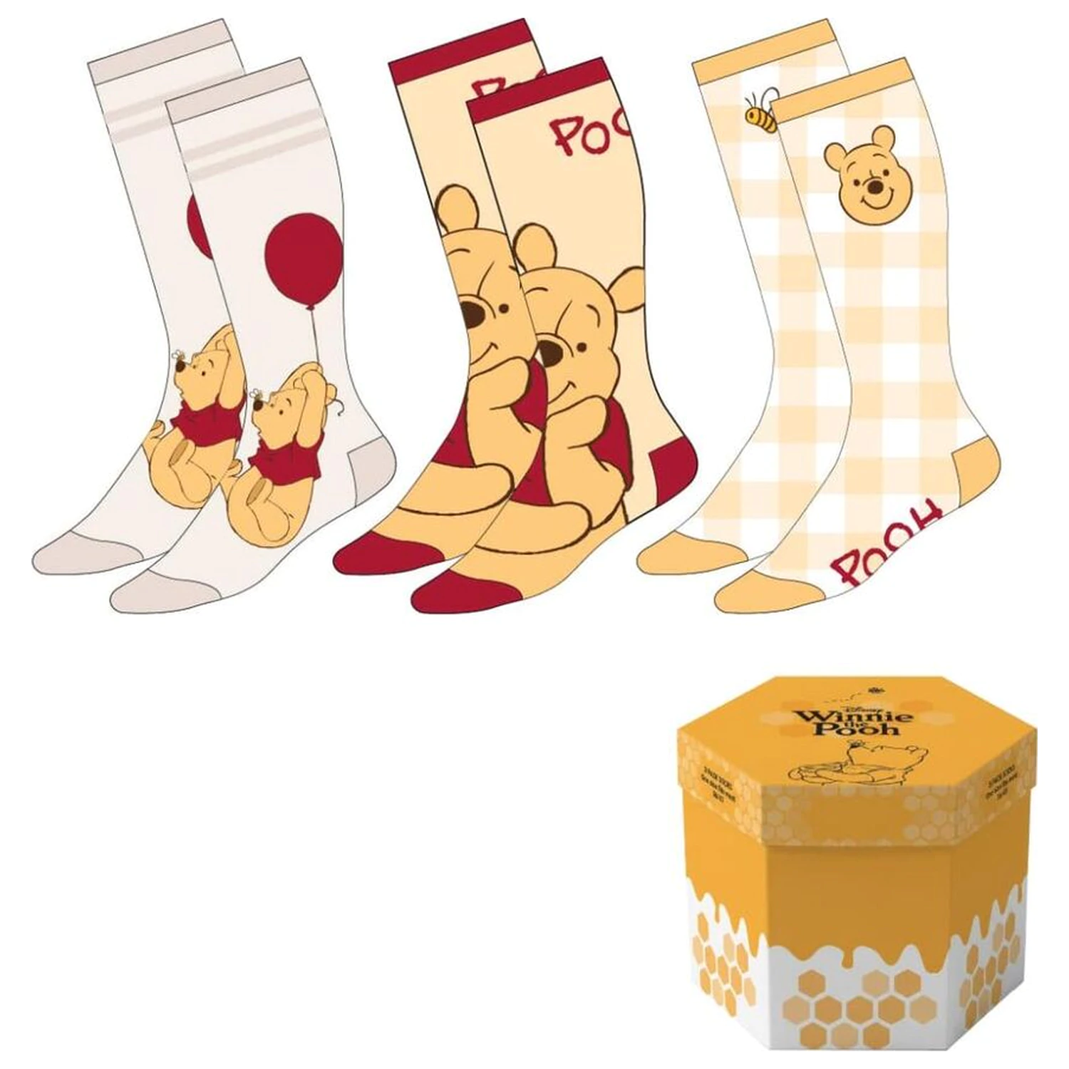 Disney Winnie the Pooh odrasli set od 3 čarape fotografija proizvoda
