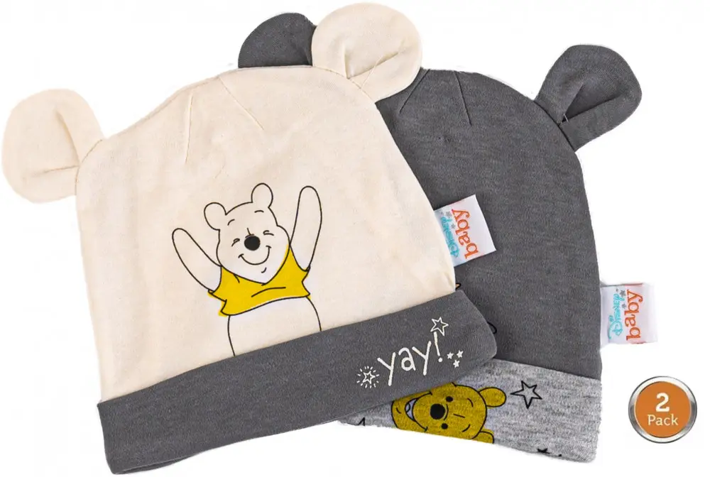 Disney Winnie the Pooh kapa za bebe, set od 2 komada, 62/68 cm fotografija proizvoda