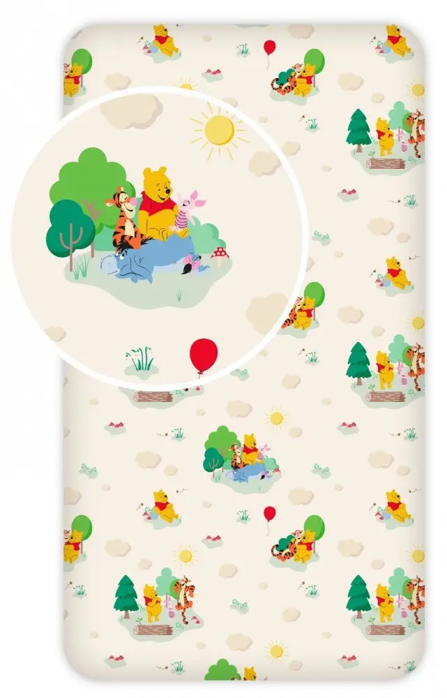 Disney Winnie the Pooh usklađena plahta 90*200 cm fotografija proizvoda
