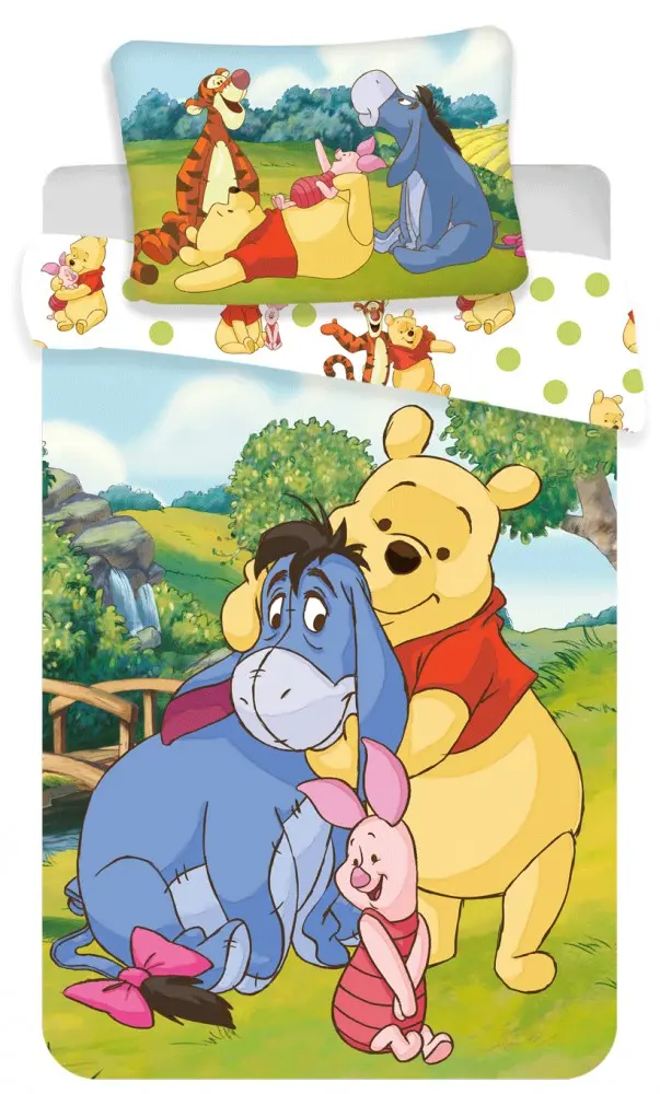 Disney Winnie the Pooh dječja navlaka za poplun i jastučnica 100x135 cm, 40x60 cm fotografija proizvoda