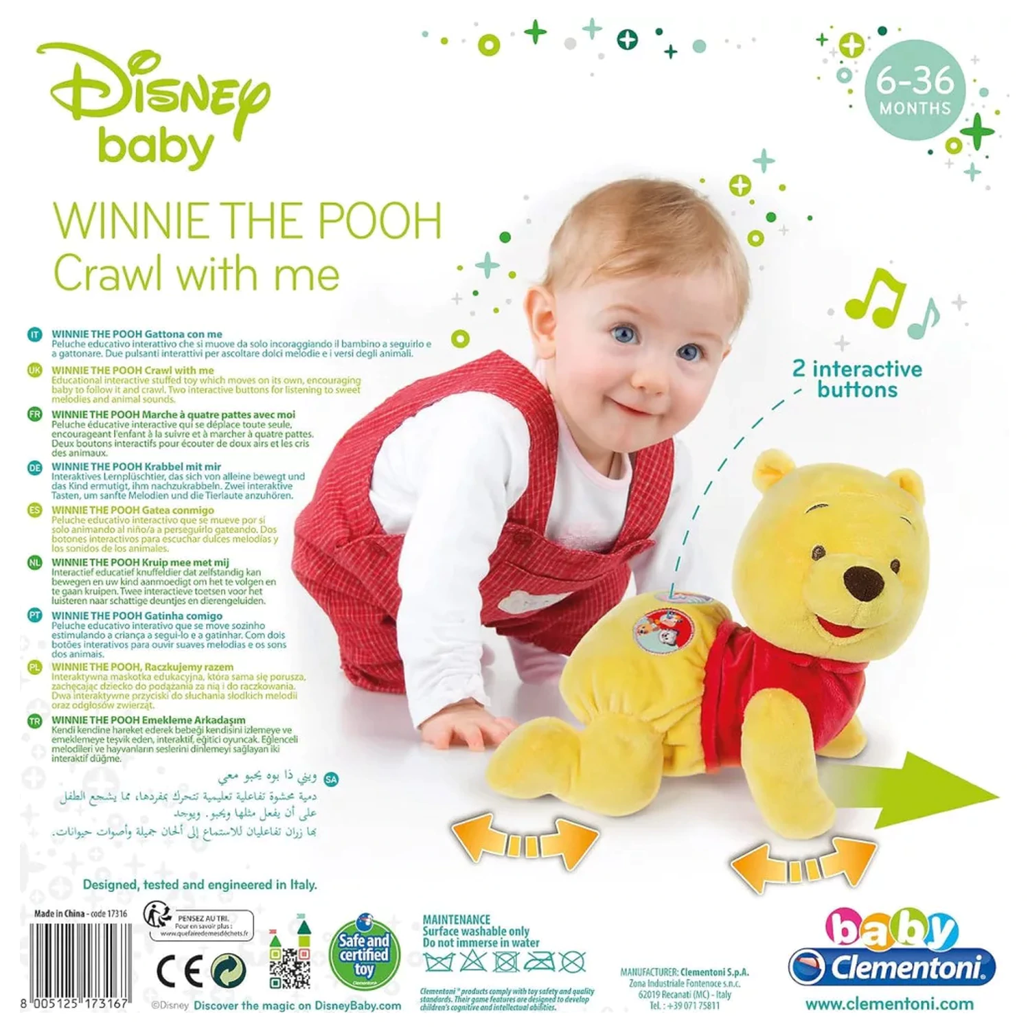 Disney Winnie the Pooh Happy interaktivna plišana figura za puzanje fotografija proizvoda